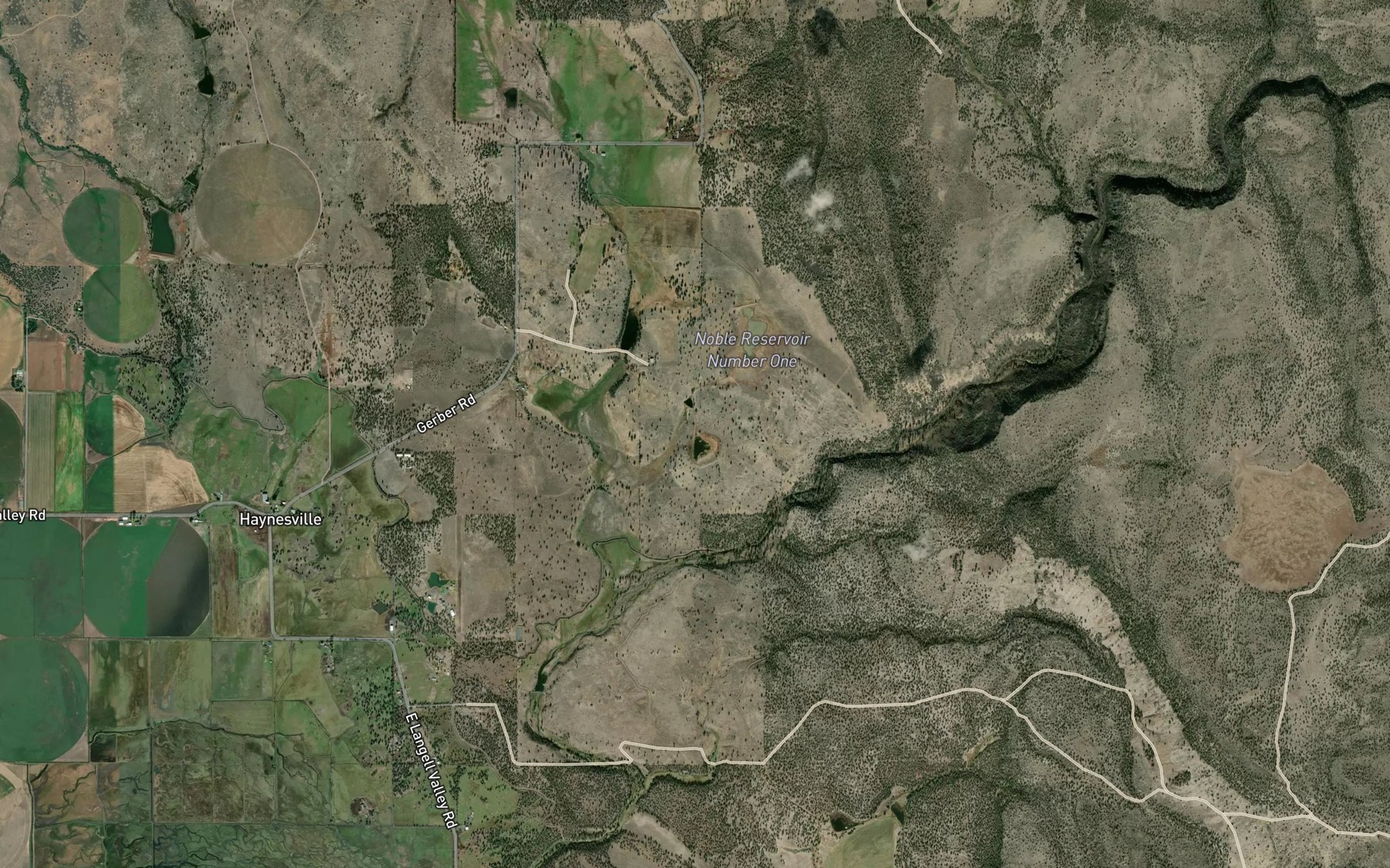 Satellite map of the Meadow Spring