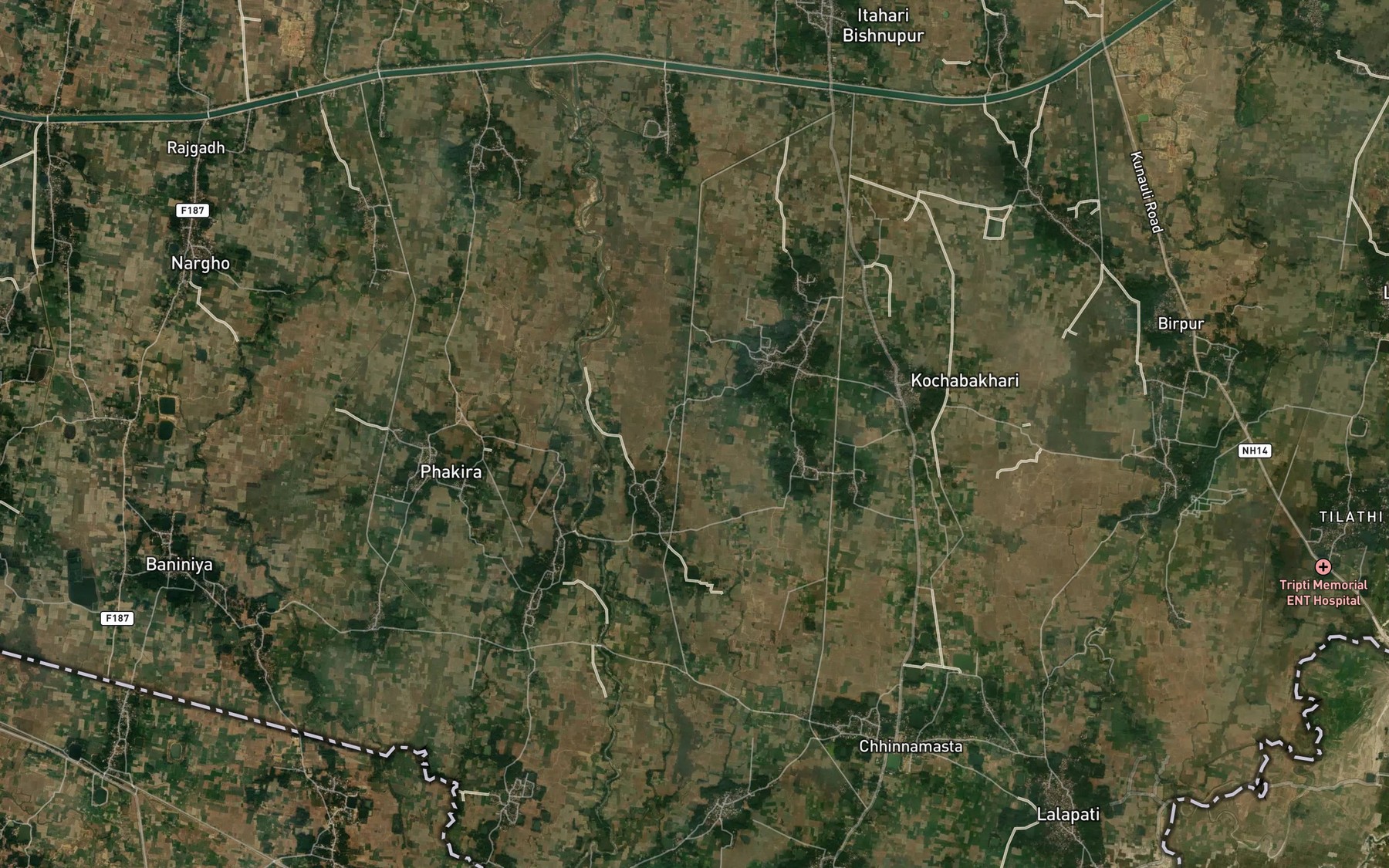 Satellite map of the Khando Nadi