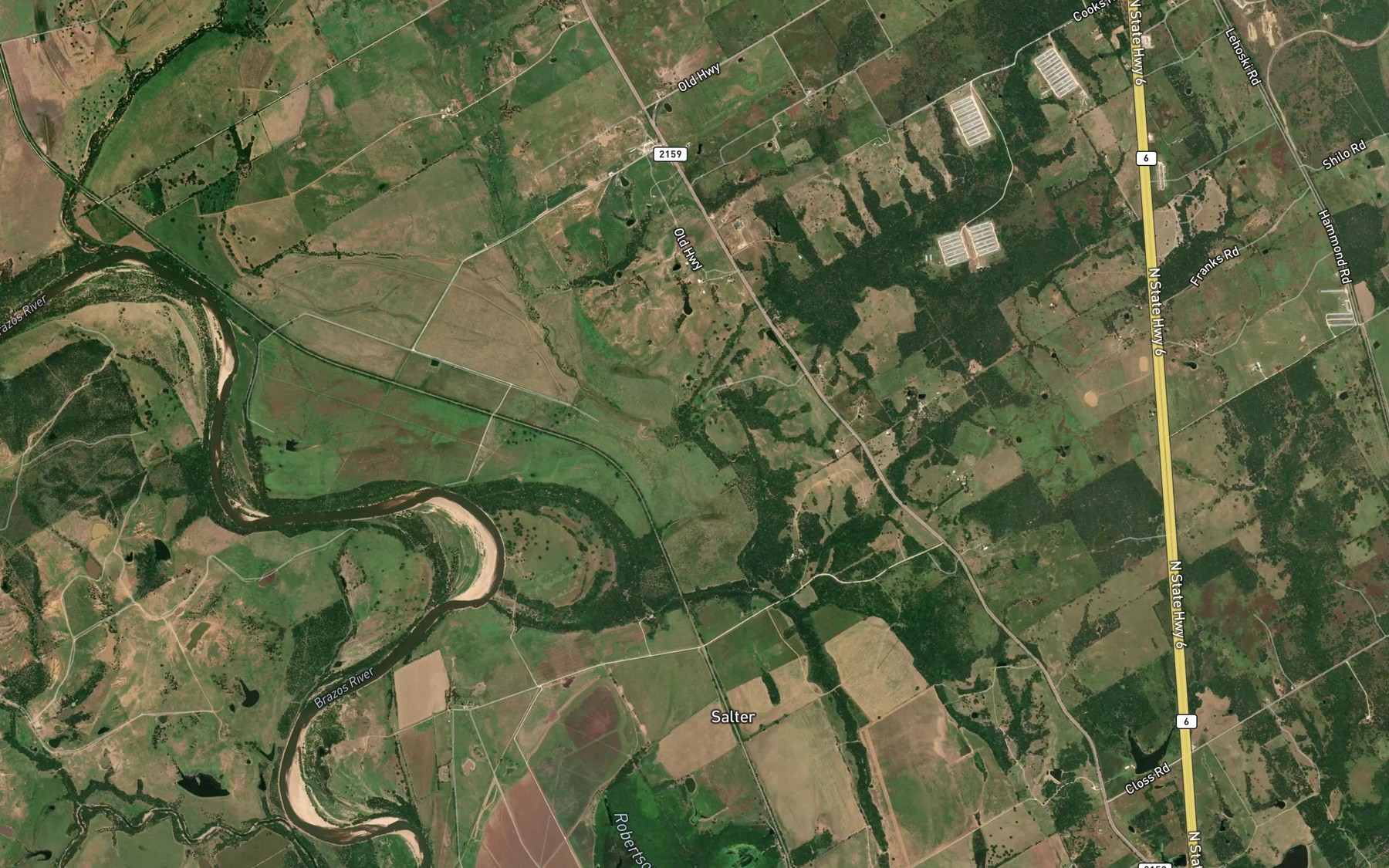 Satellite map of the Barton Branch