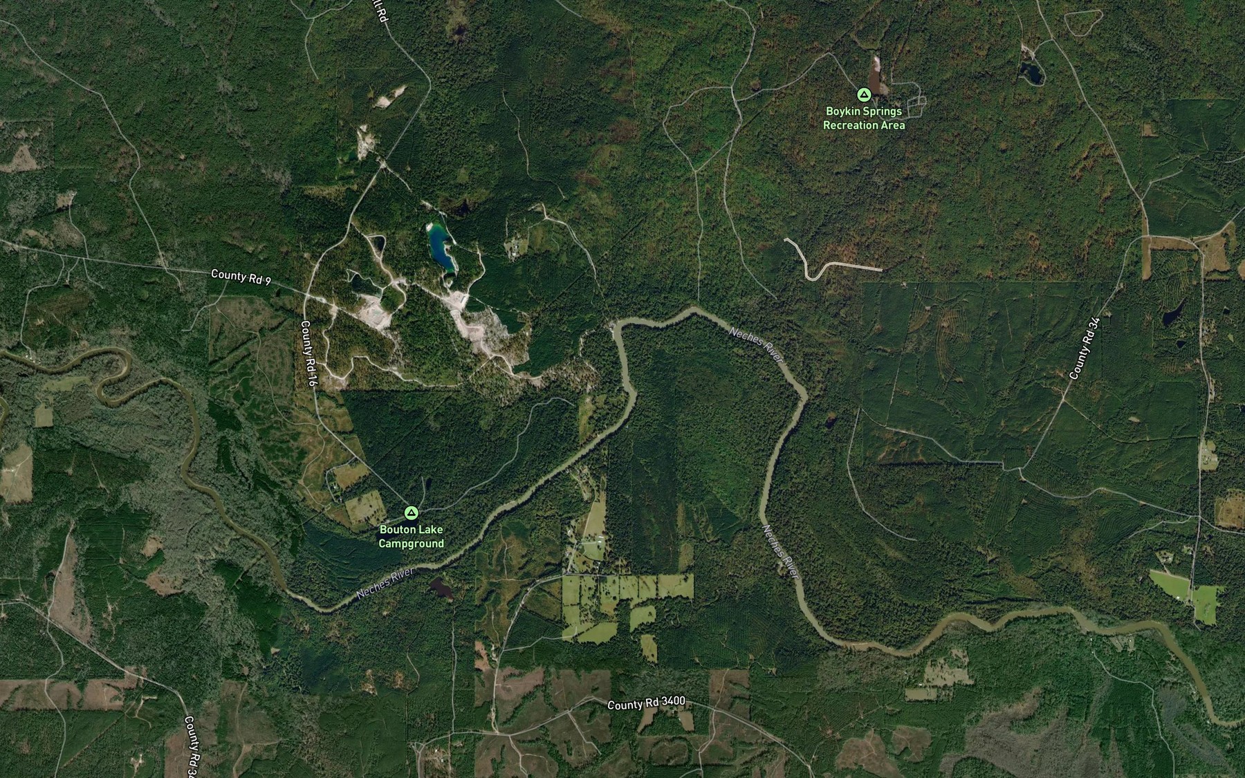 Satellite map of the Big Creek
