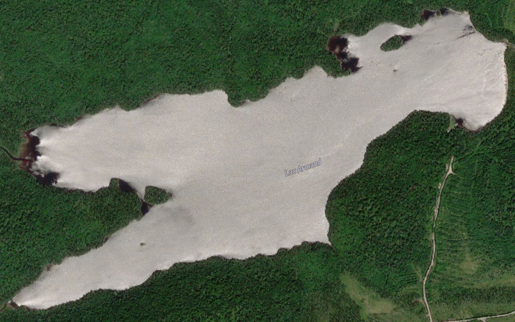 Satellite map of the Lac Armand