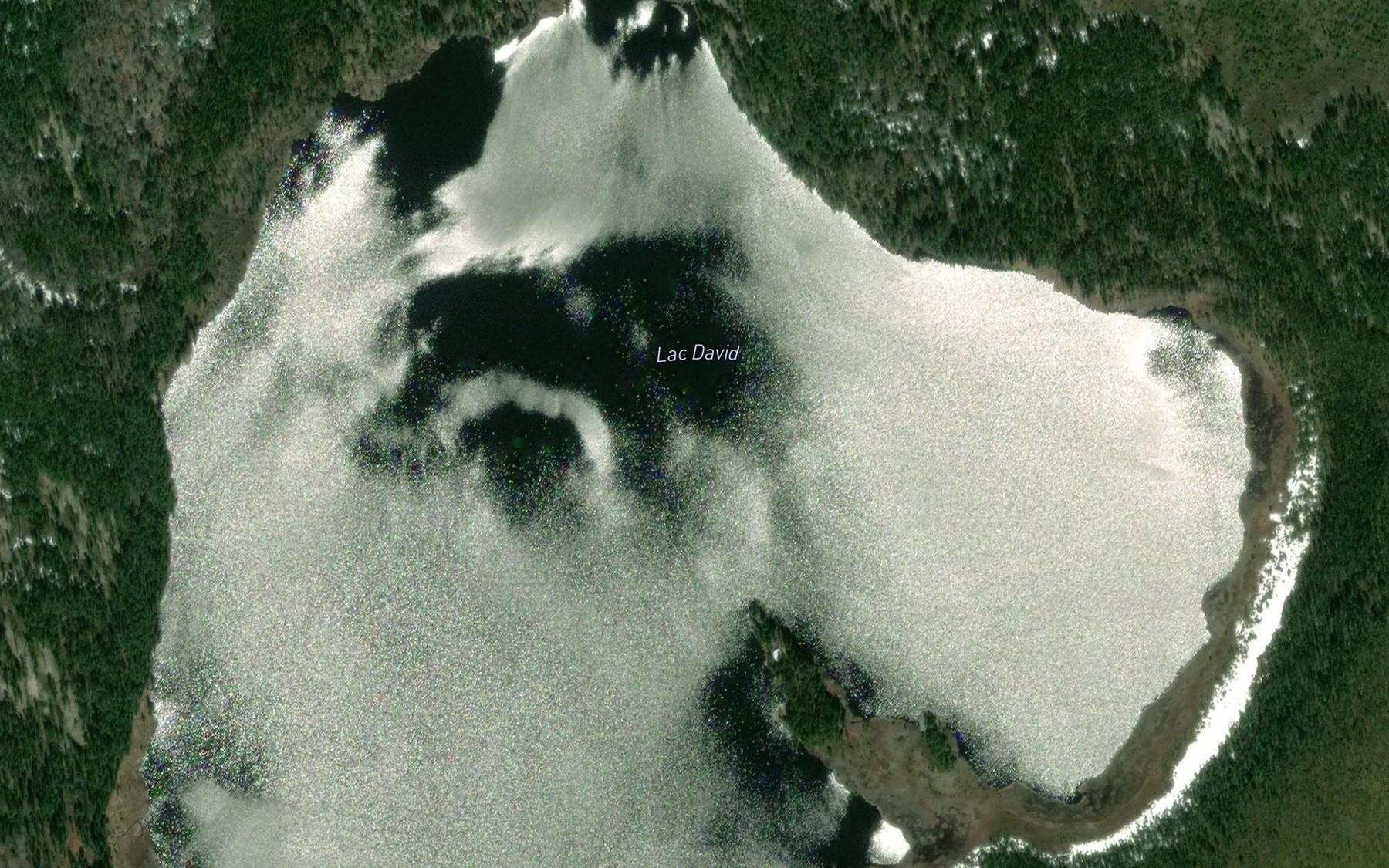 Satellite map of the Lac David