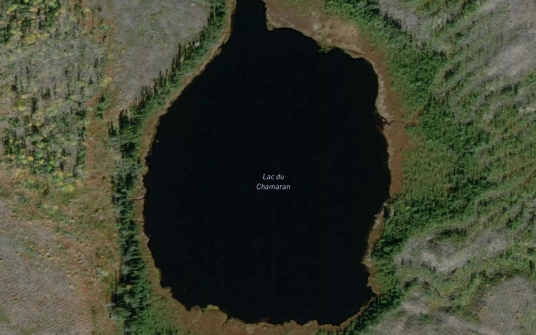 Satellite map of the Lac du Chamaran