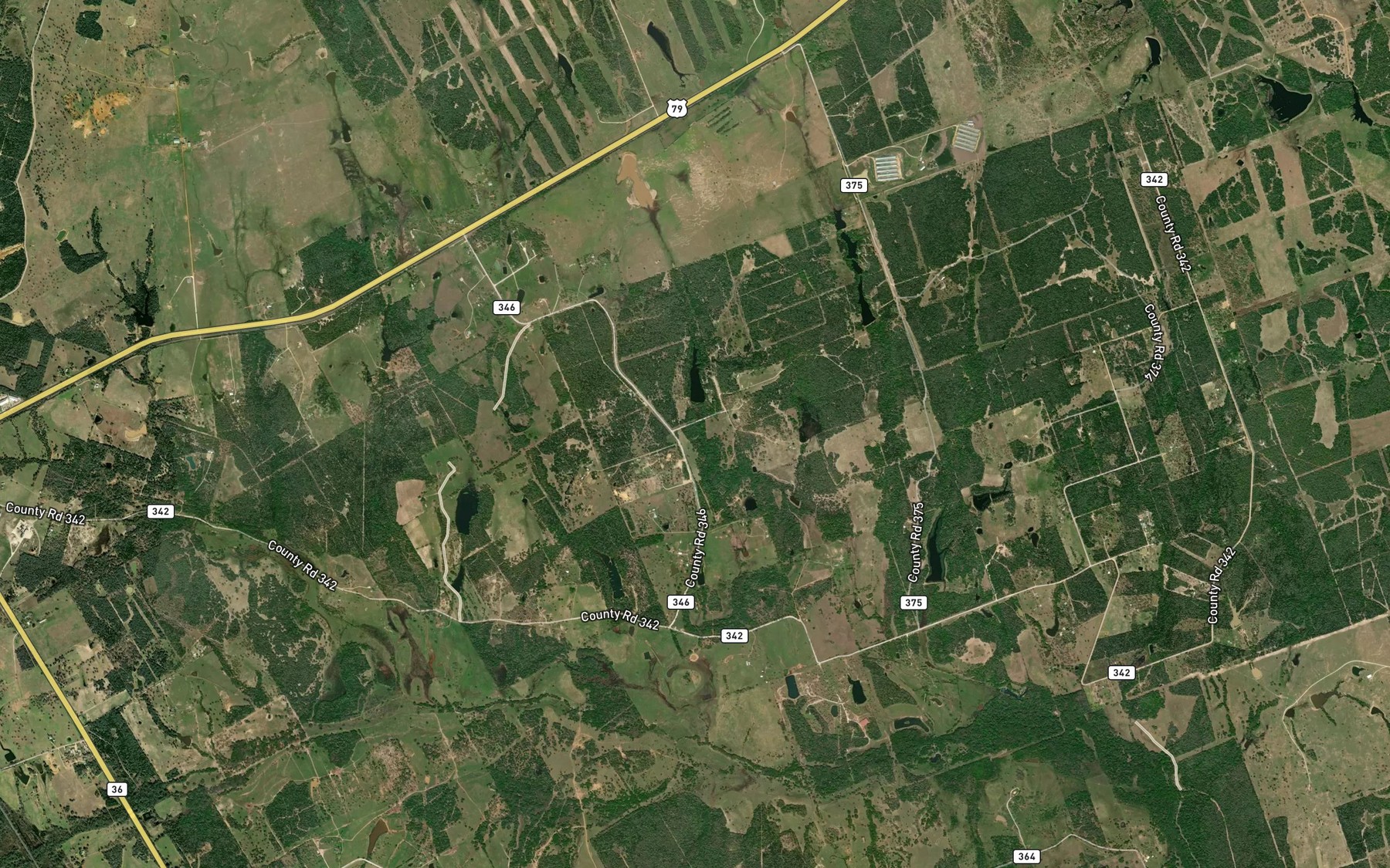 Satellite map of the Texas No Name Number 50 Lake