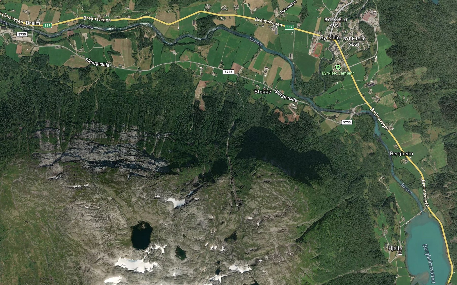 Satellite map of the Skorva