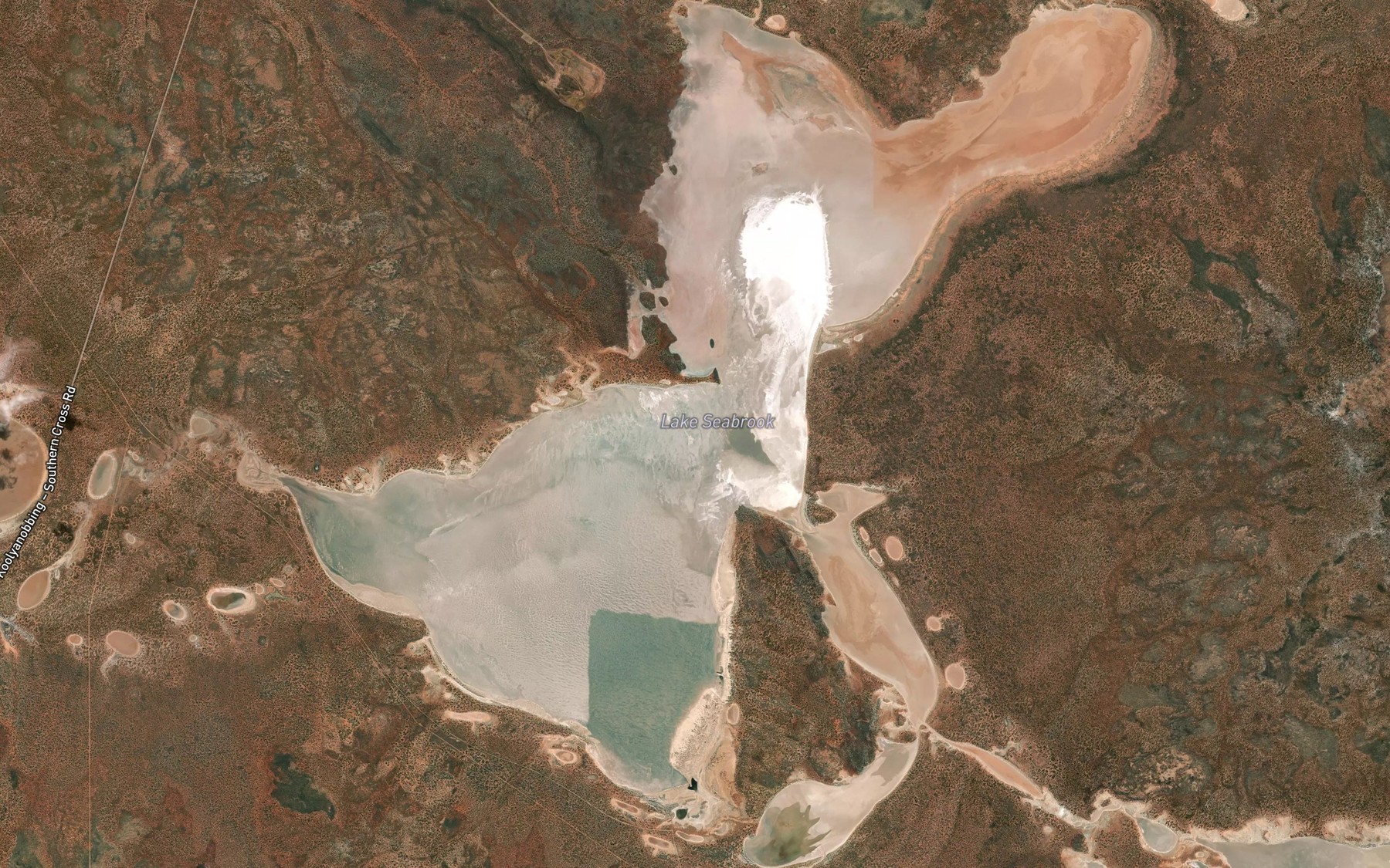 Satellite map of the Lake Seabrook