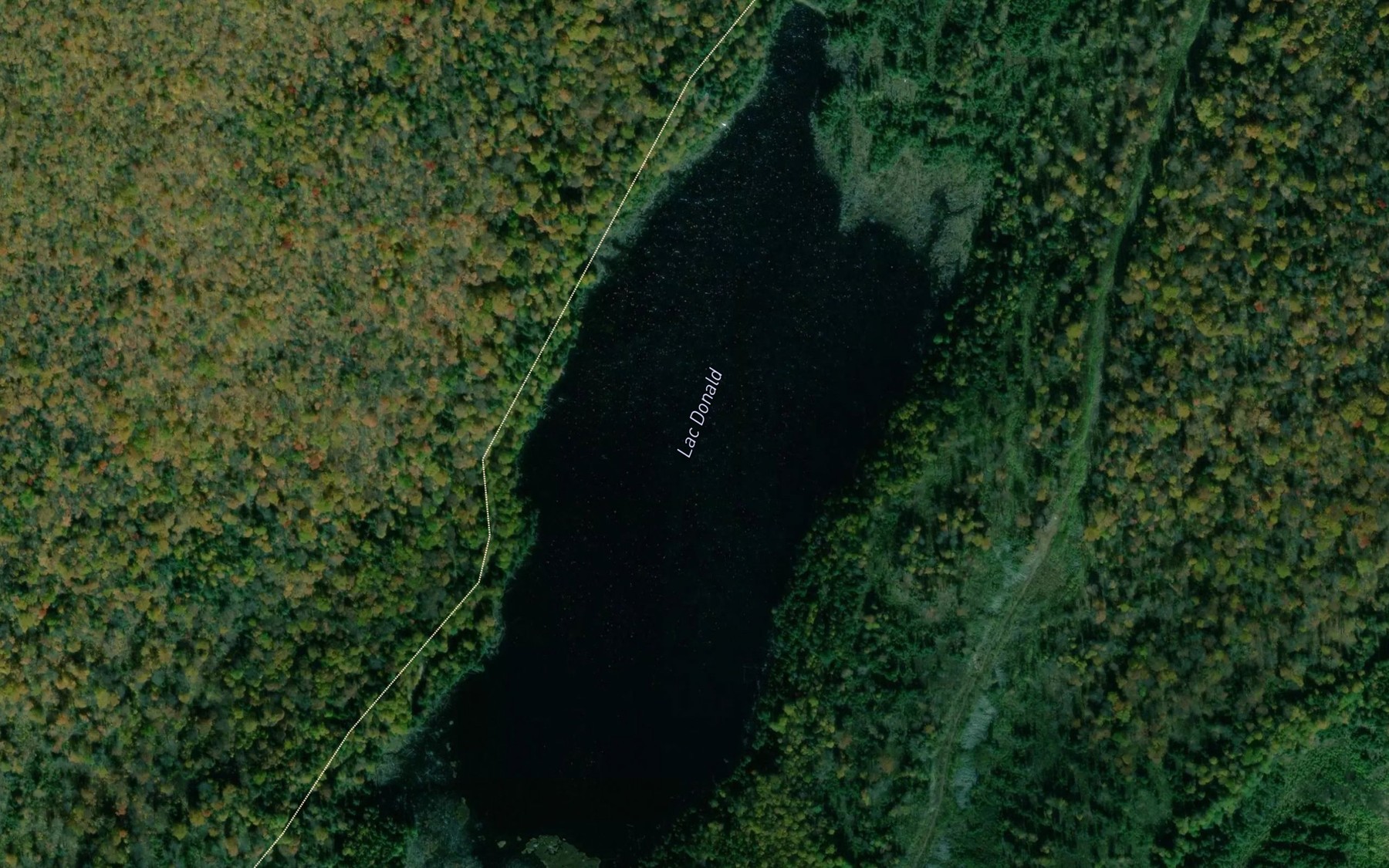 Satellite map of the Lac Donald
