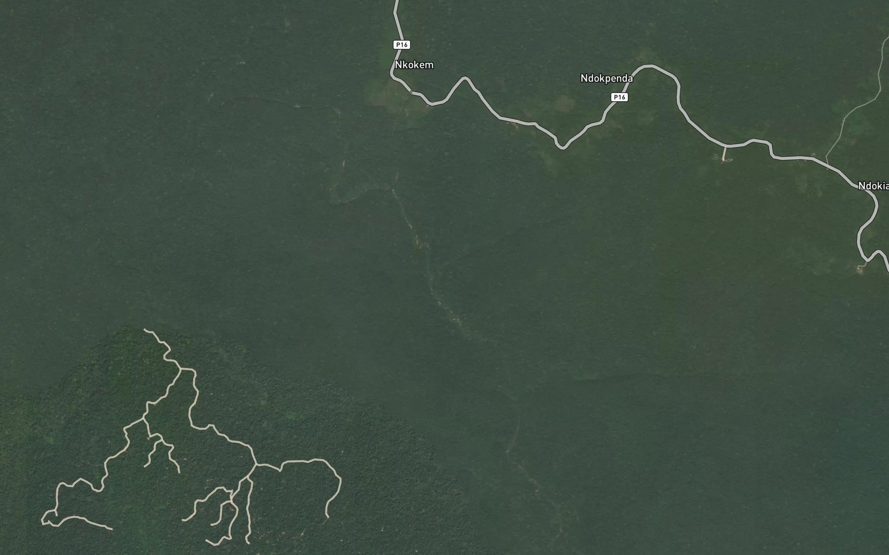 Satellite map of the Kombe