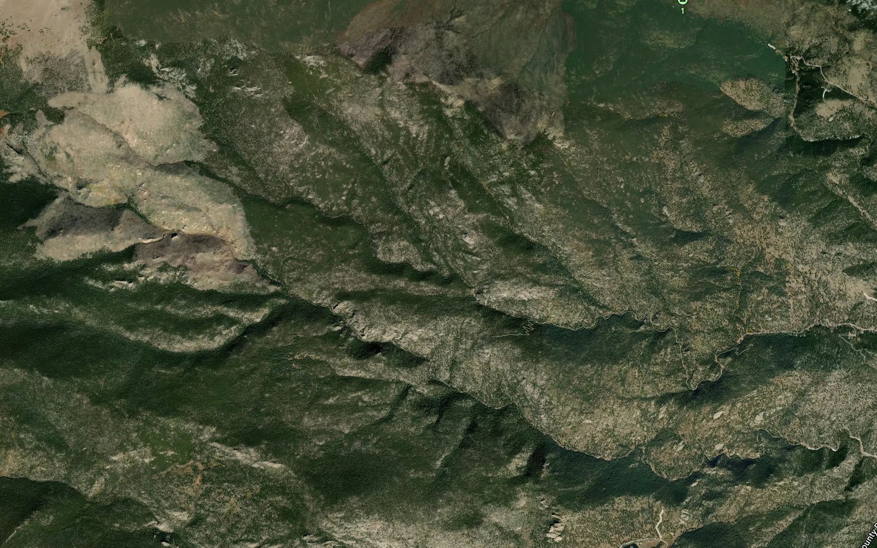 Satellite map of the Grouse Creek