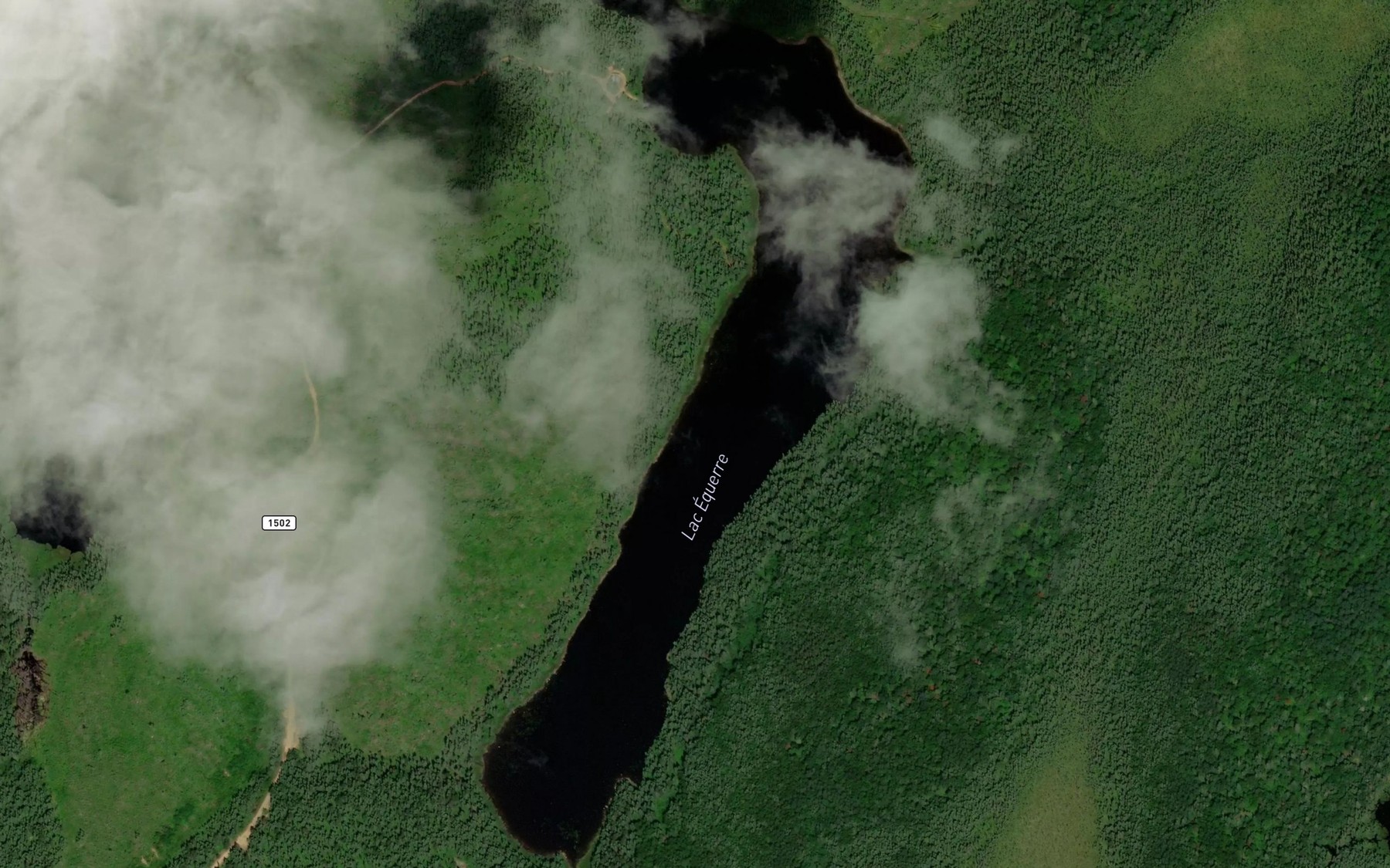 Satellite map of the Lac Equerre