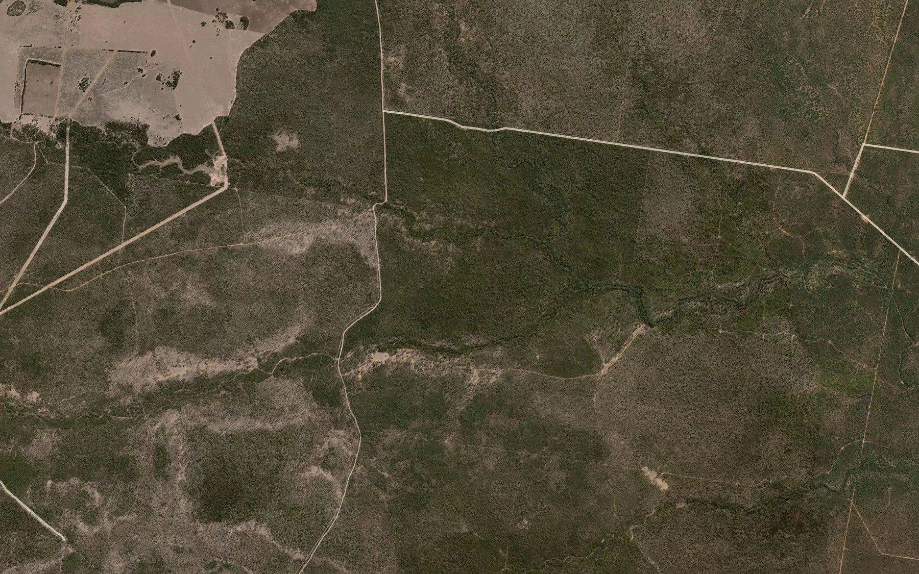 Satellite map of the Back Creek