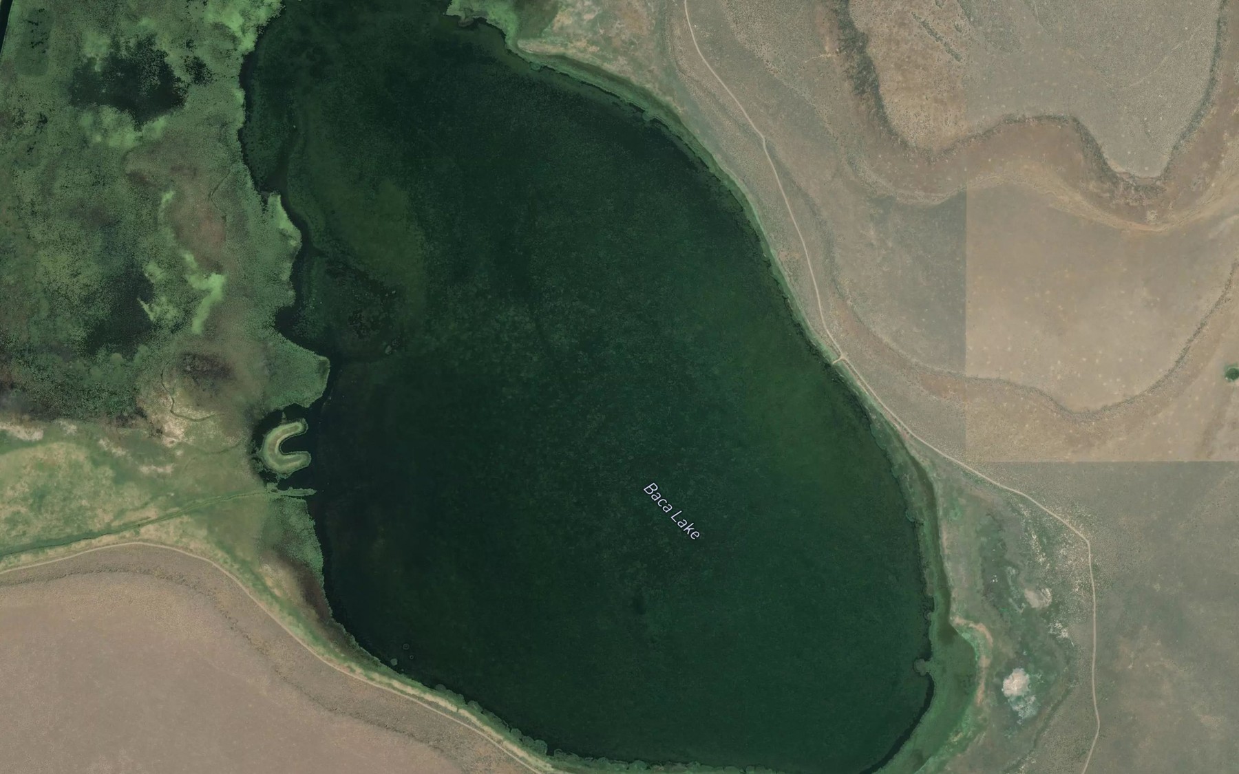 Satellite map of the Baca Lake