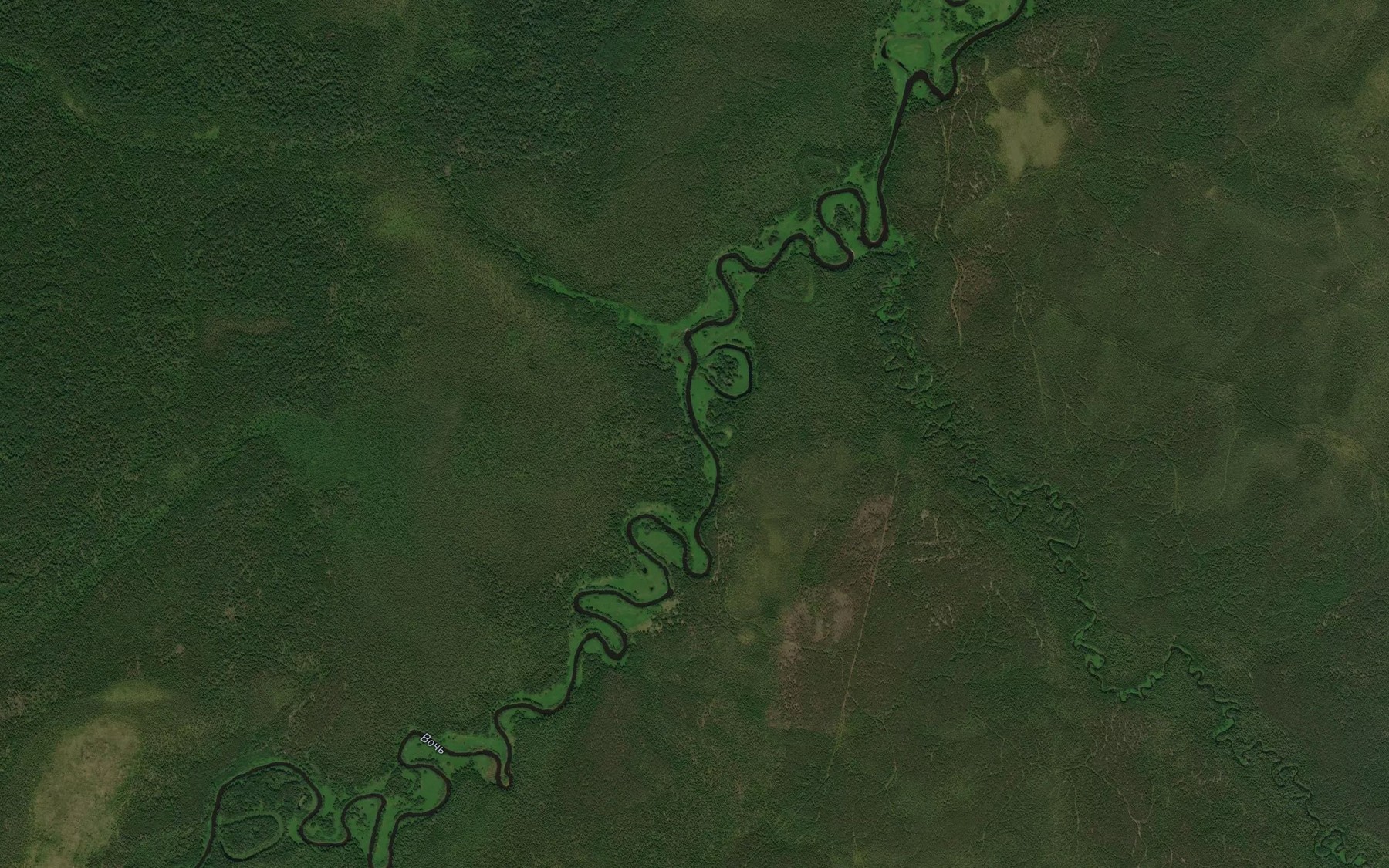 Satellite map of the Sluda