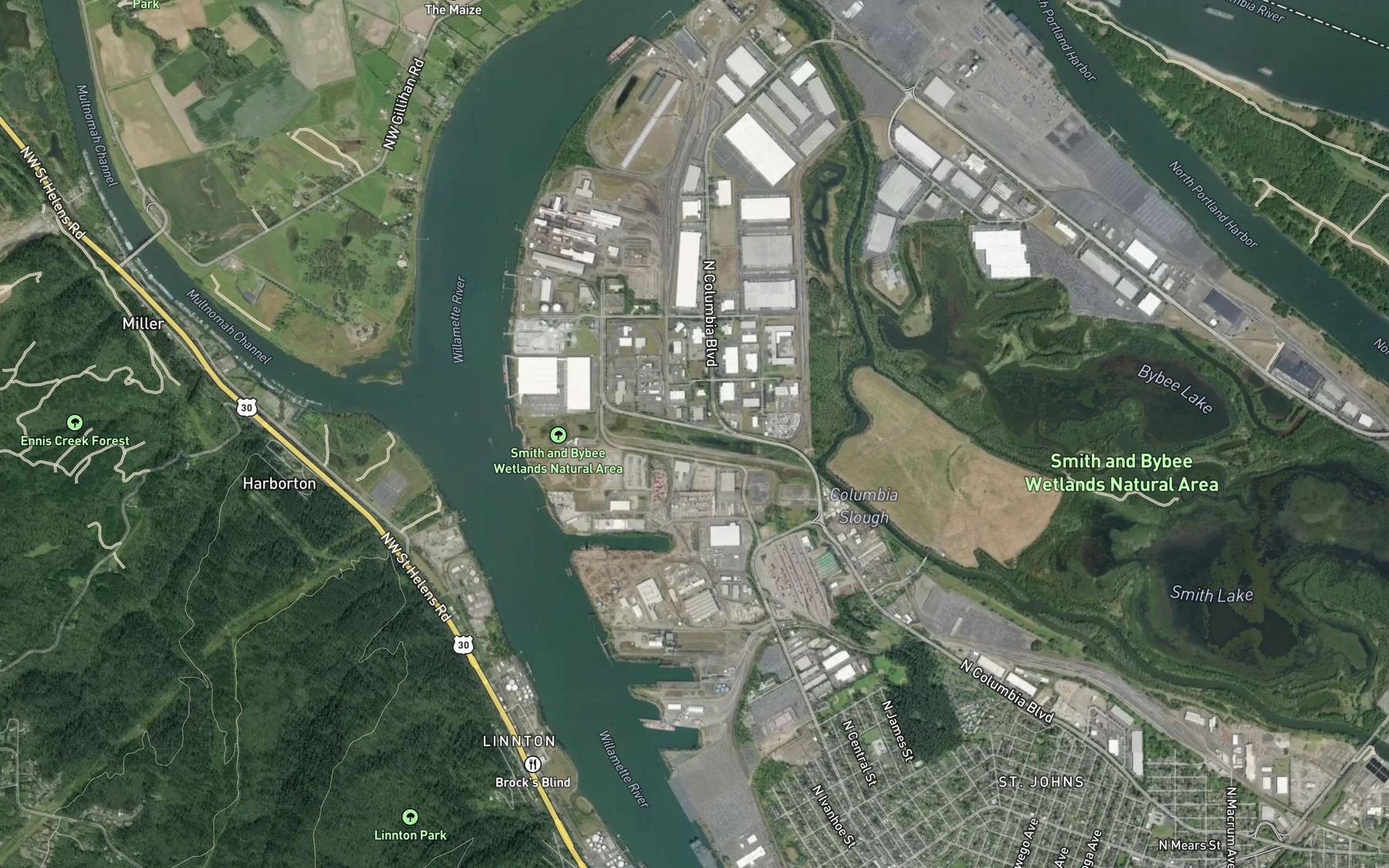 Satellite map of the Gatton Creek (historical)