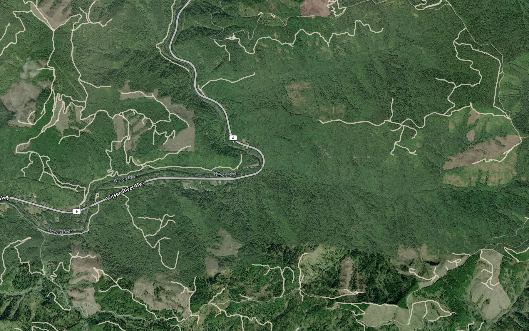Satellite map of the Fall Creek