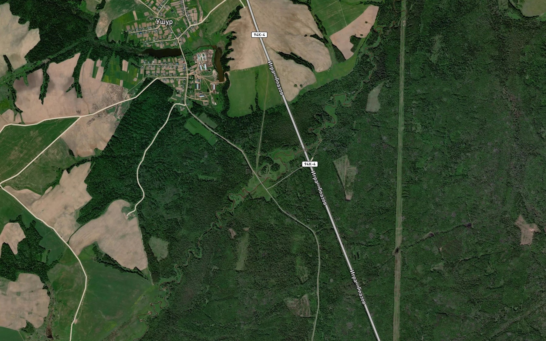 Satellite map of the Ushur