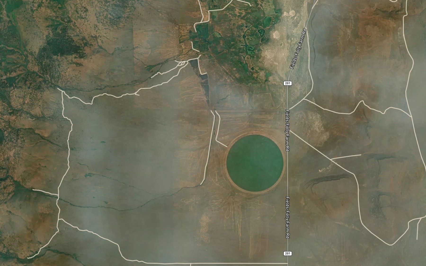 Satellite map of the Bobcat Creek