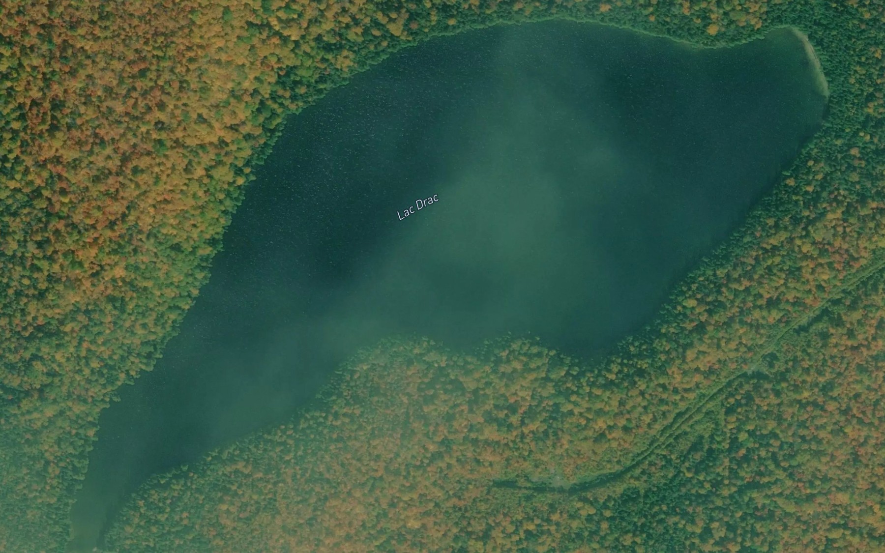 Satellite map of the Lac Drac
