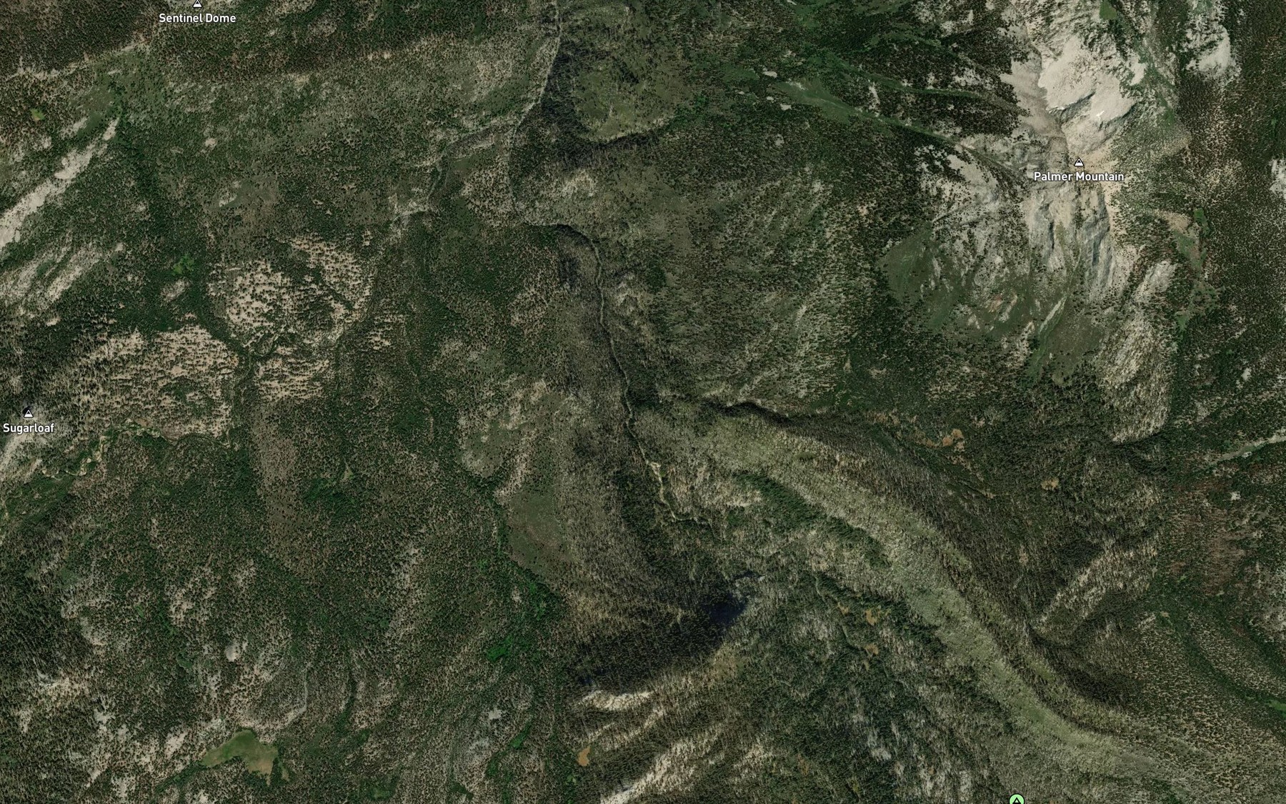 Satellite map of the Moraine Creek