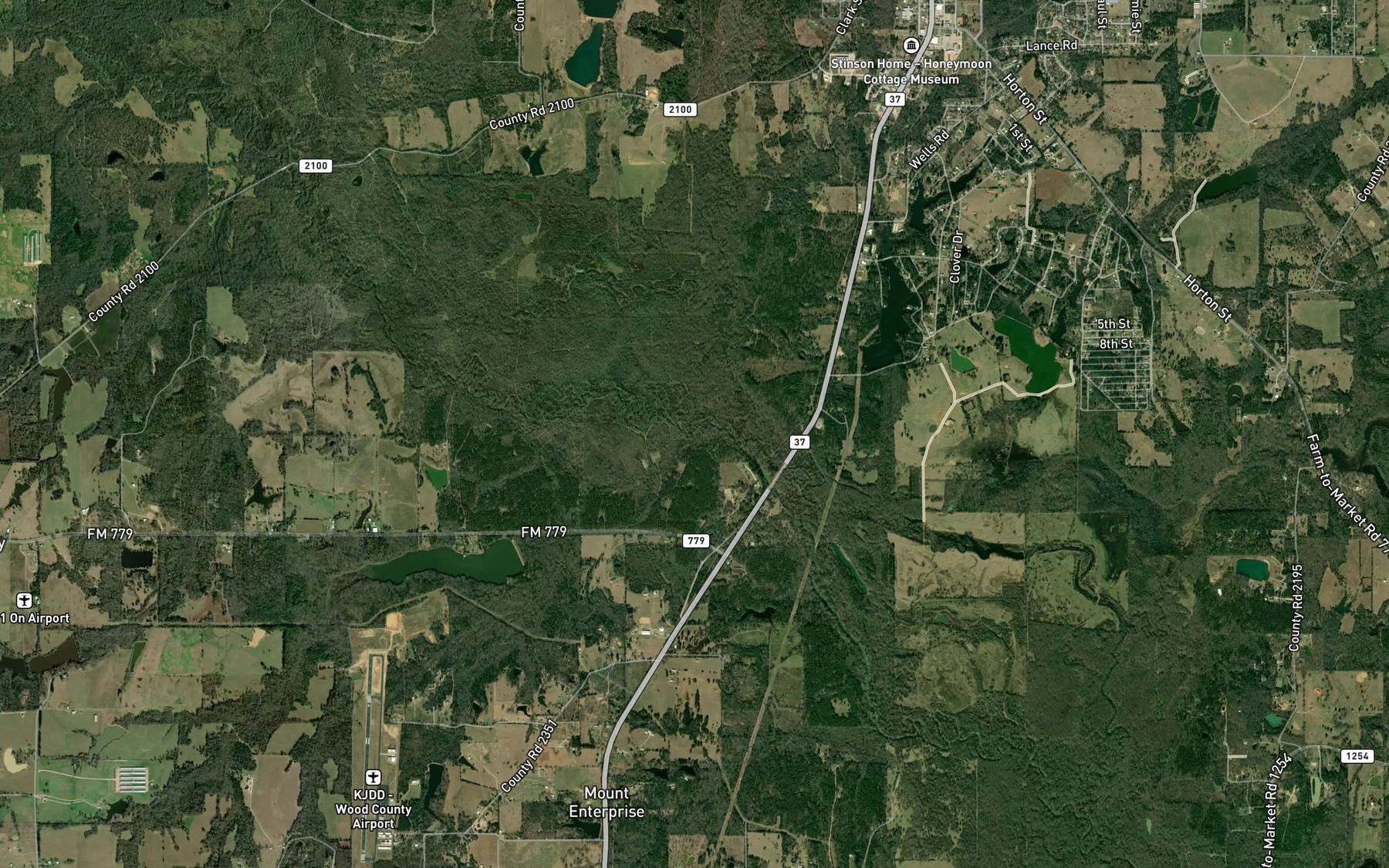 Satellite map of the Turman Branch