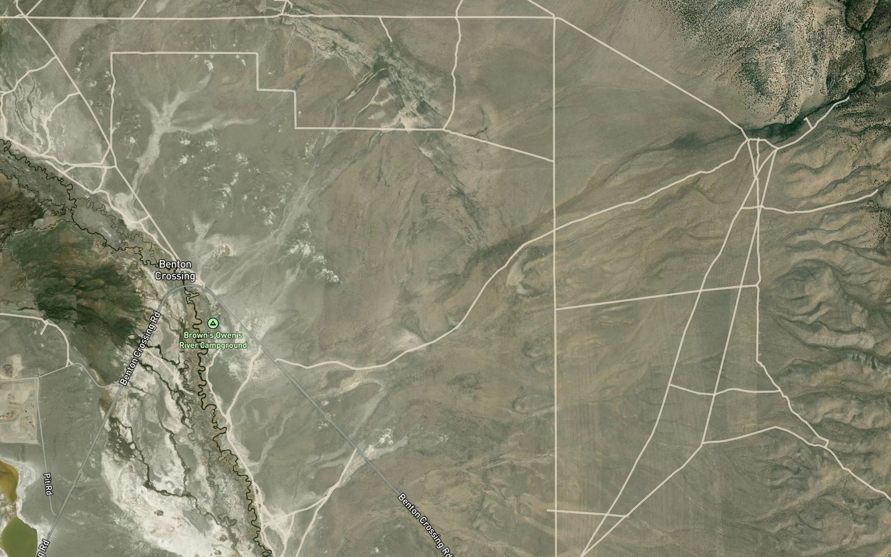 Satellite map of the Wilfred Creek