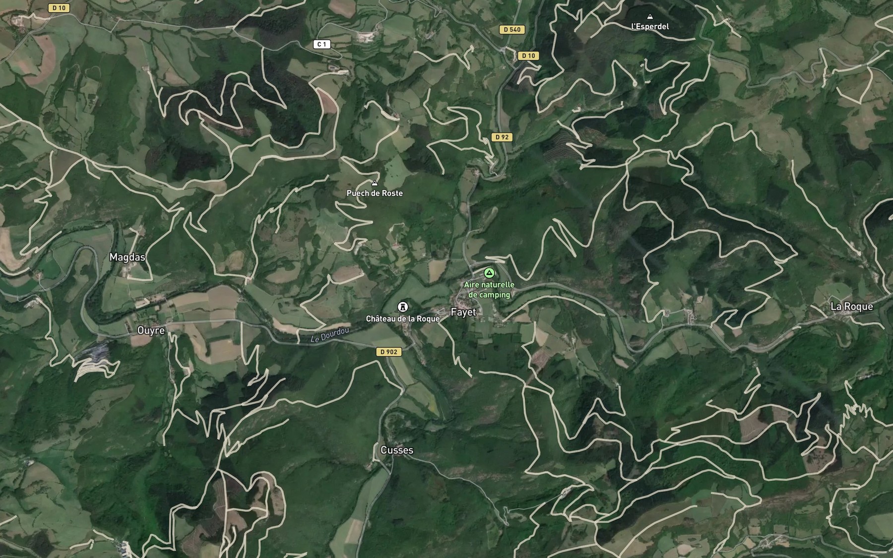 Satellite map of the Ruisseau Cabot