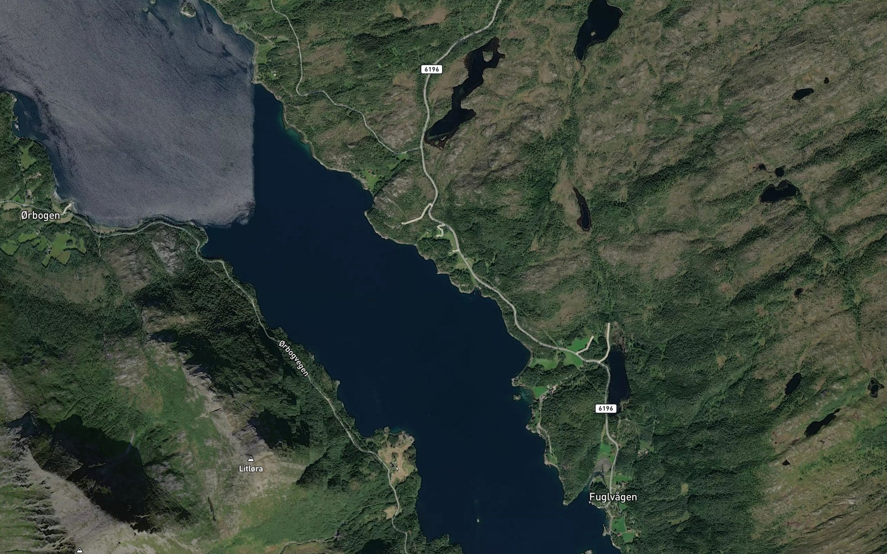 Satellite map of the Myrbukta