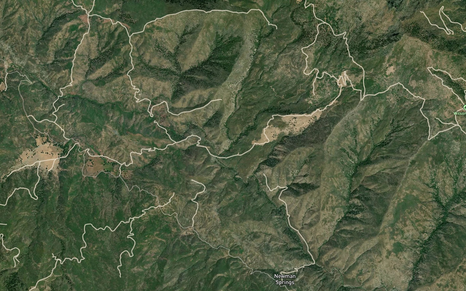 Satellite map of the Root Creek