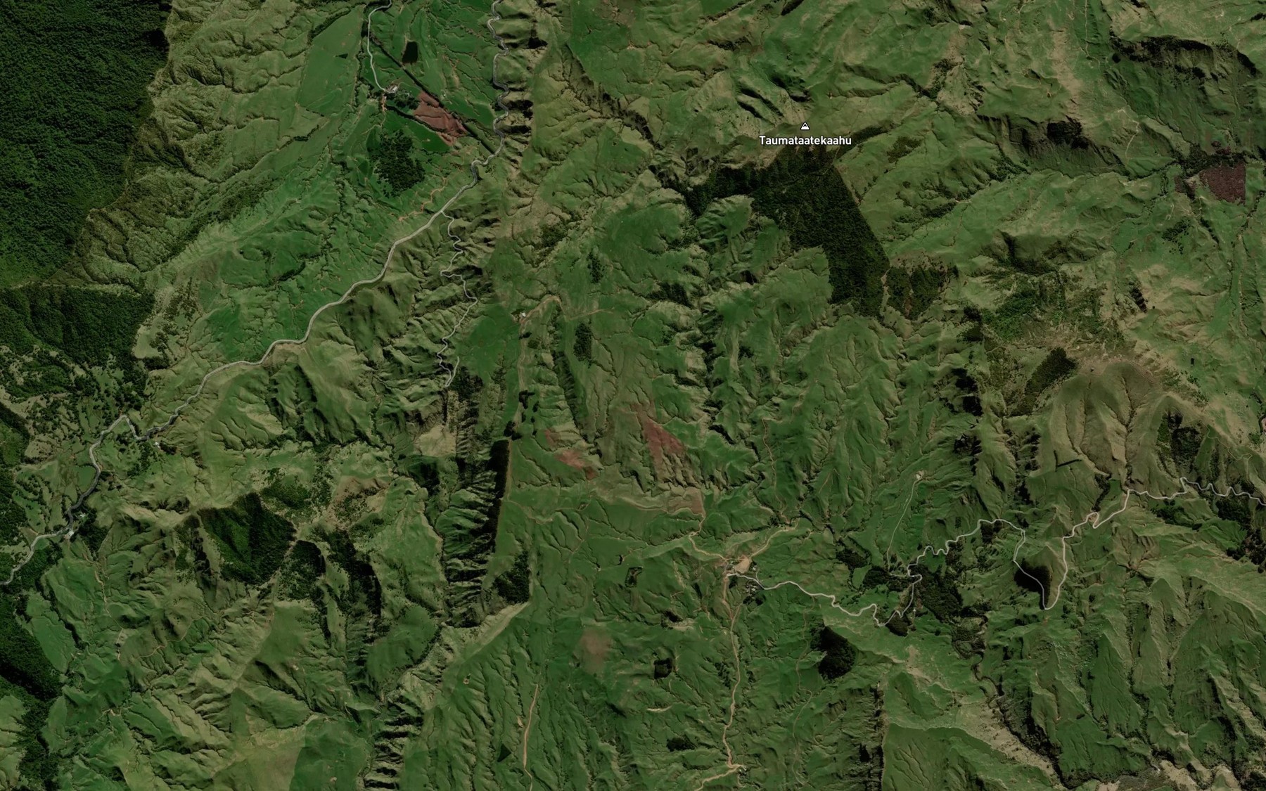 Satellite map of the Maretu Stream