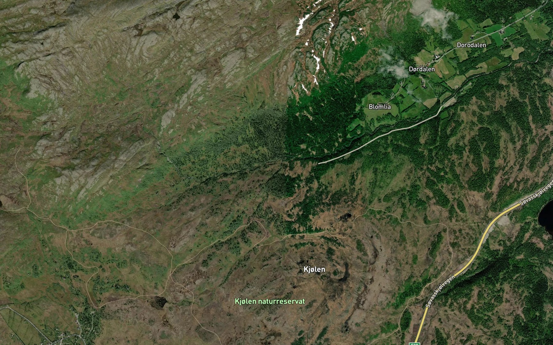 Satellite map of the Krokbekken
