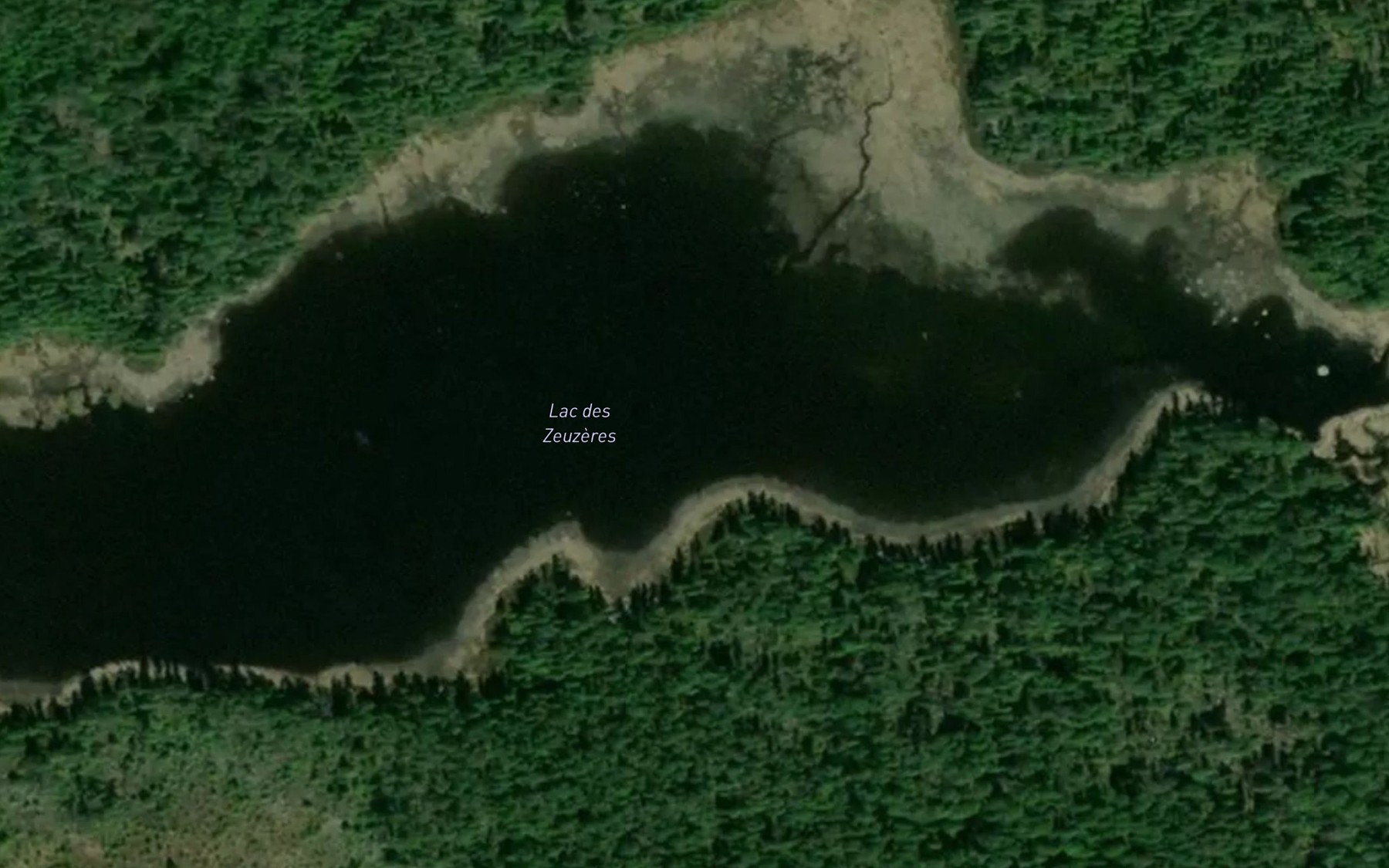 Satellite map of the Lac des Zeuzeres