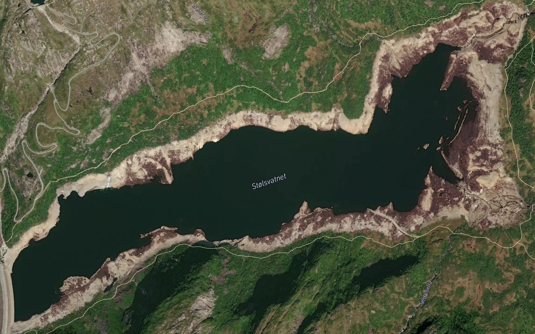 Satellite map of the Stolsvatnet