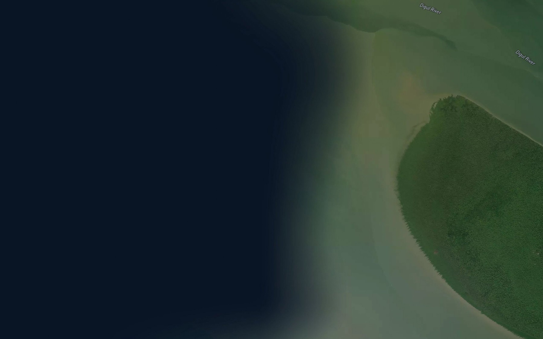 Satellite map of the Sungai Digul