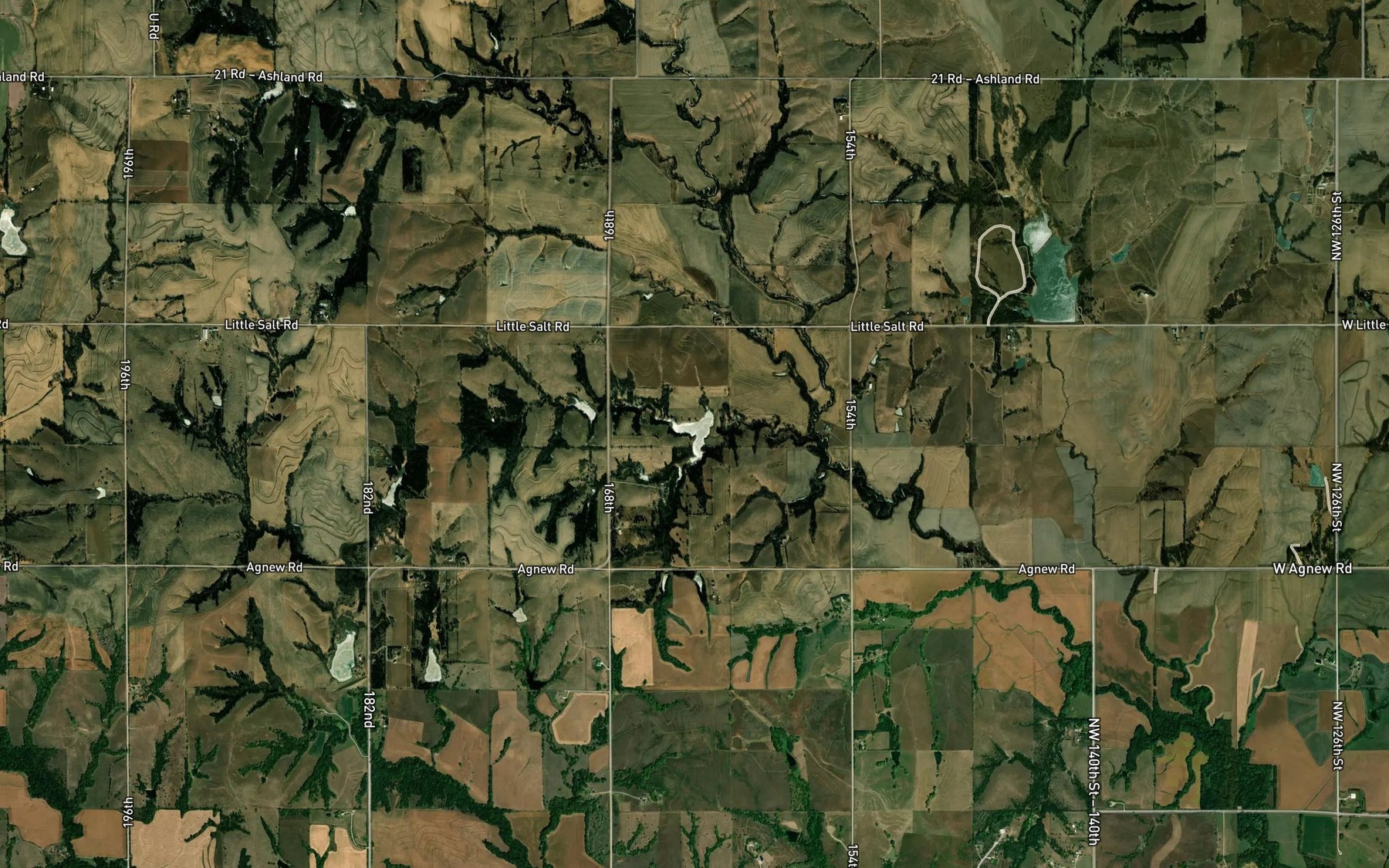 Satellite map of the Oak Reservoir 58-B