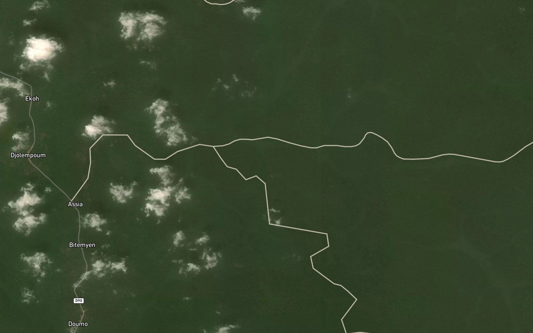 Satellite map of the Ntam