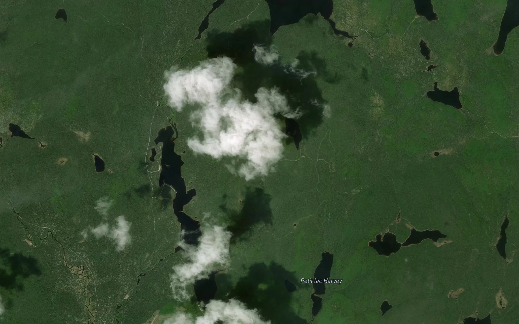 Satellite map of the Lac Paulin