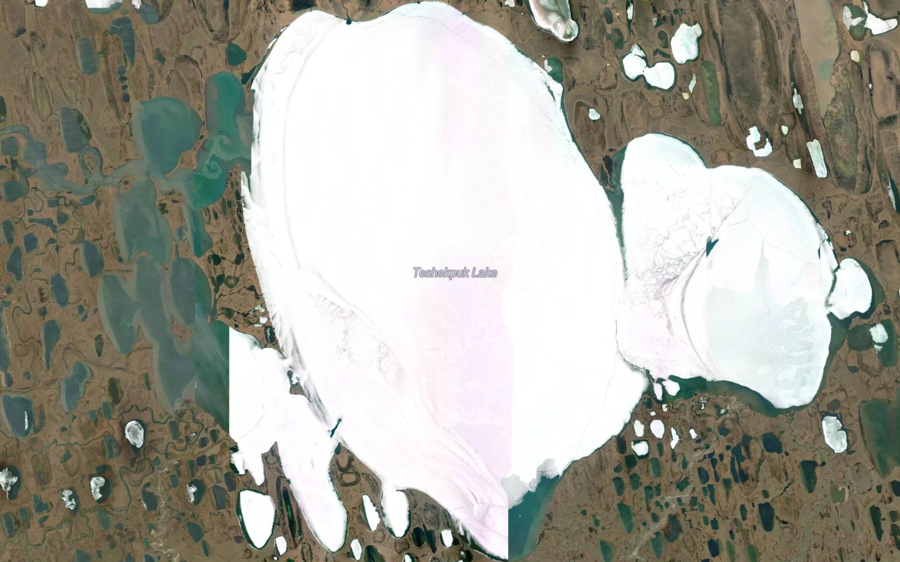 Satellite map of the Teshekpuk Lake