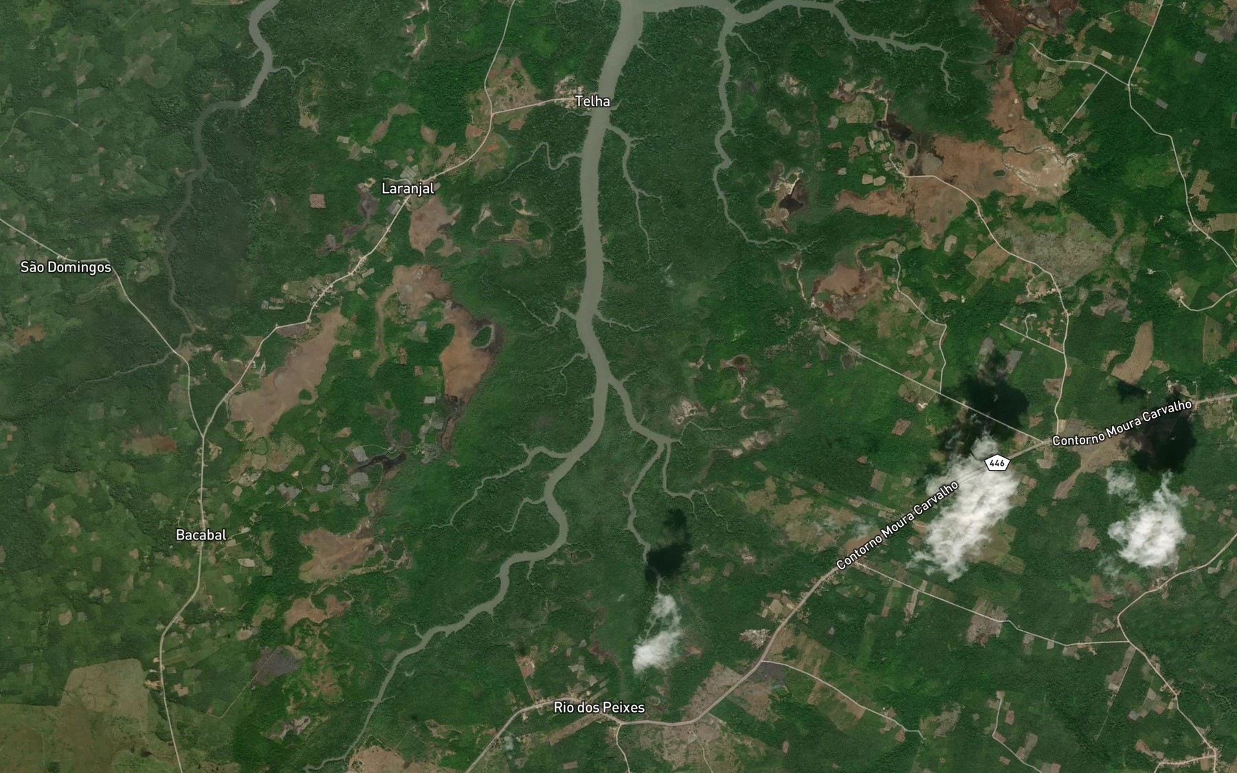 Satellite map of the Rio do Peixe