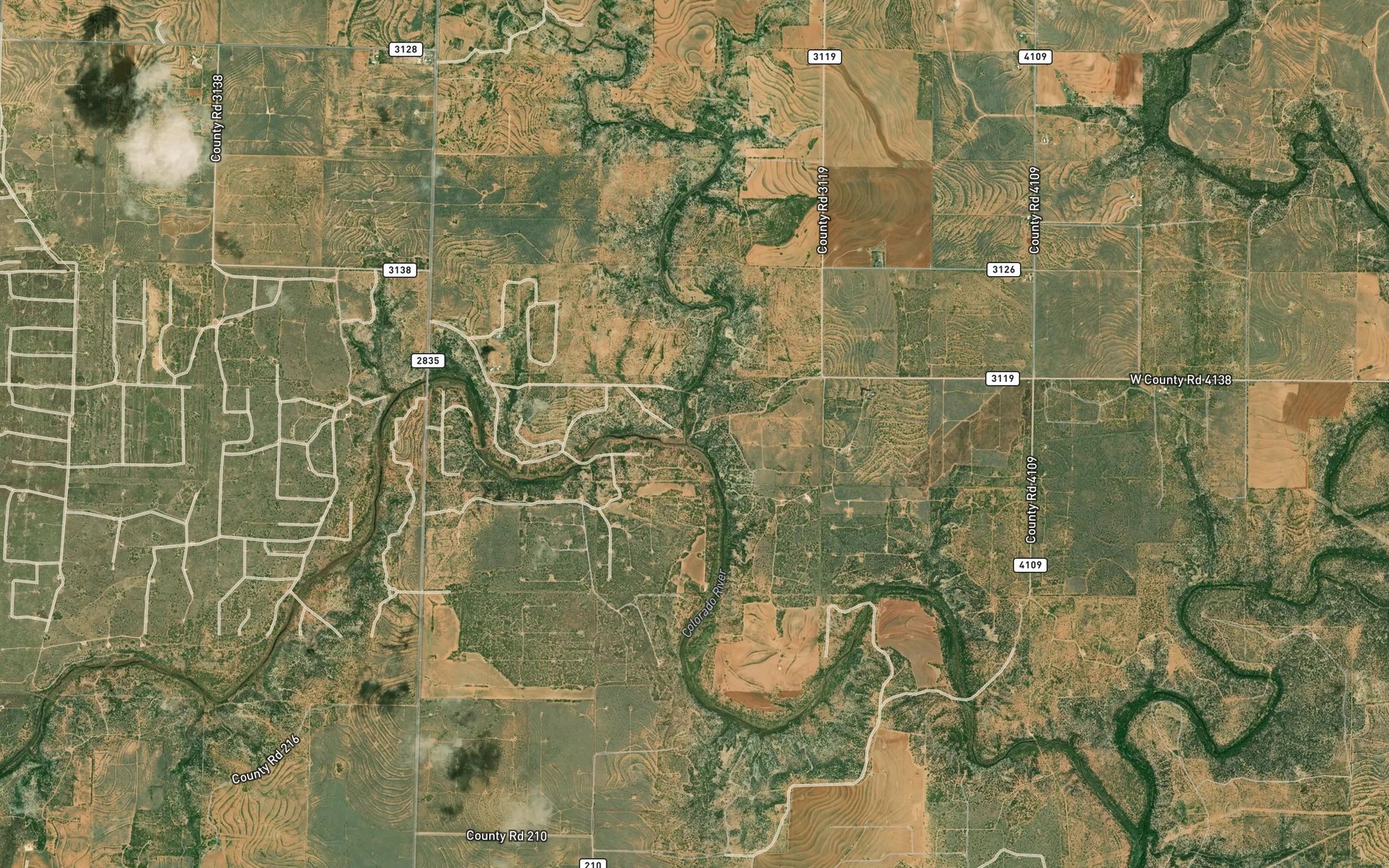 Satellite map of the Canyon Creek