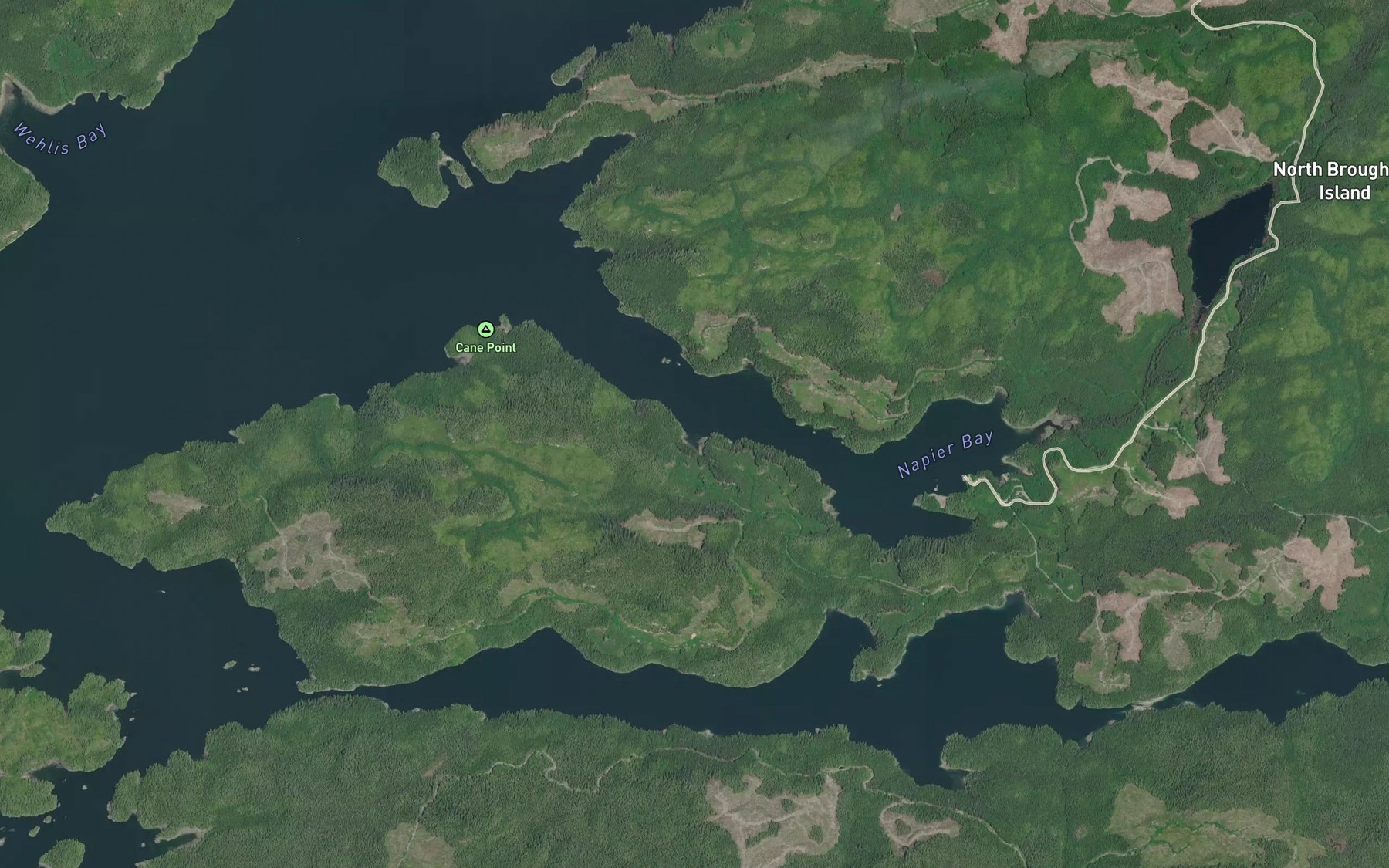 Satellite map of the Freshwater Cove