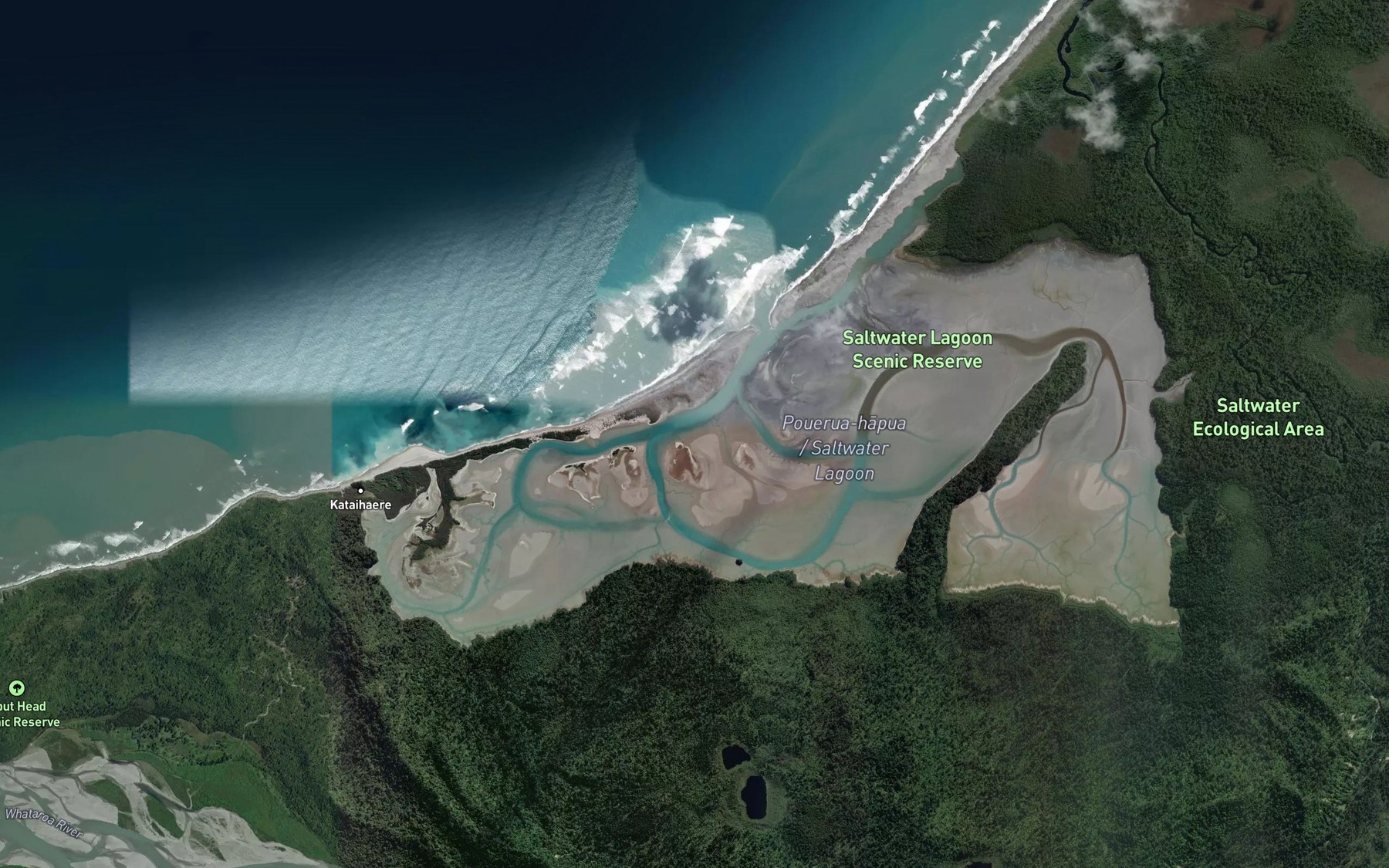 Satellite map of the Saltwater Lagoon
