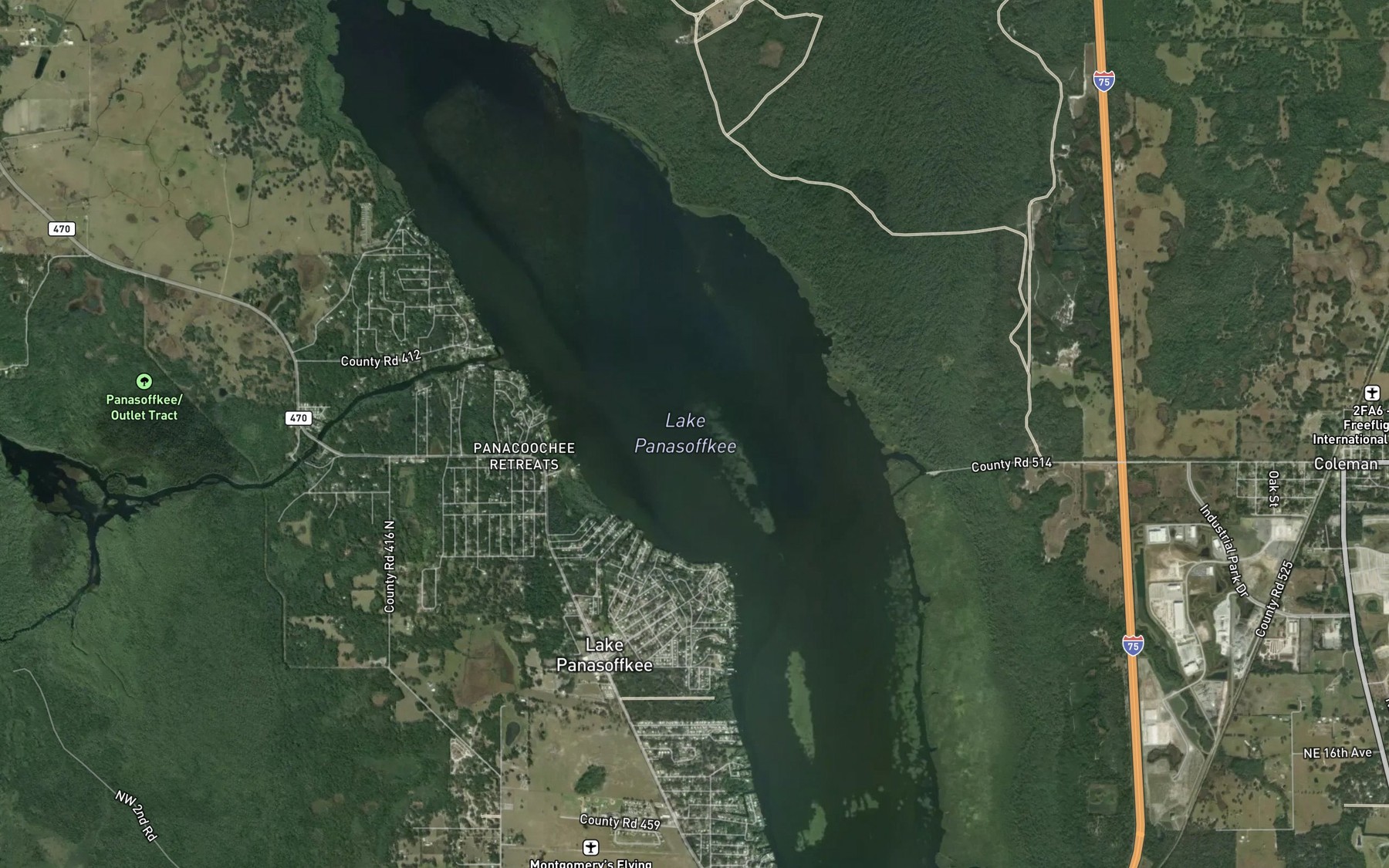 Satellite map of the Center part