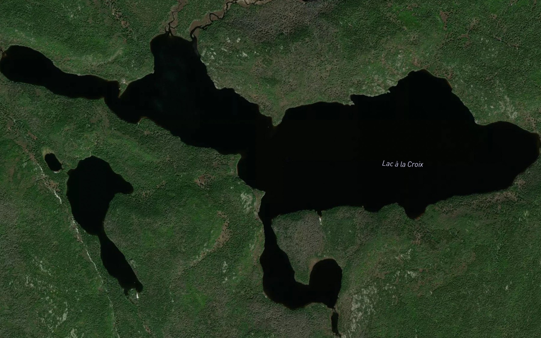Satellite map of the Lac a la Croix