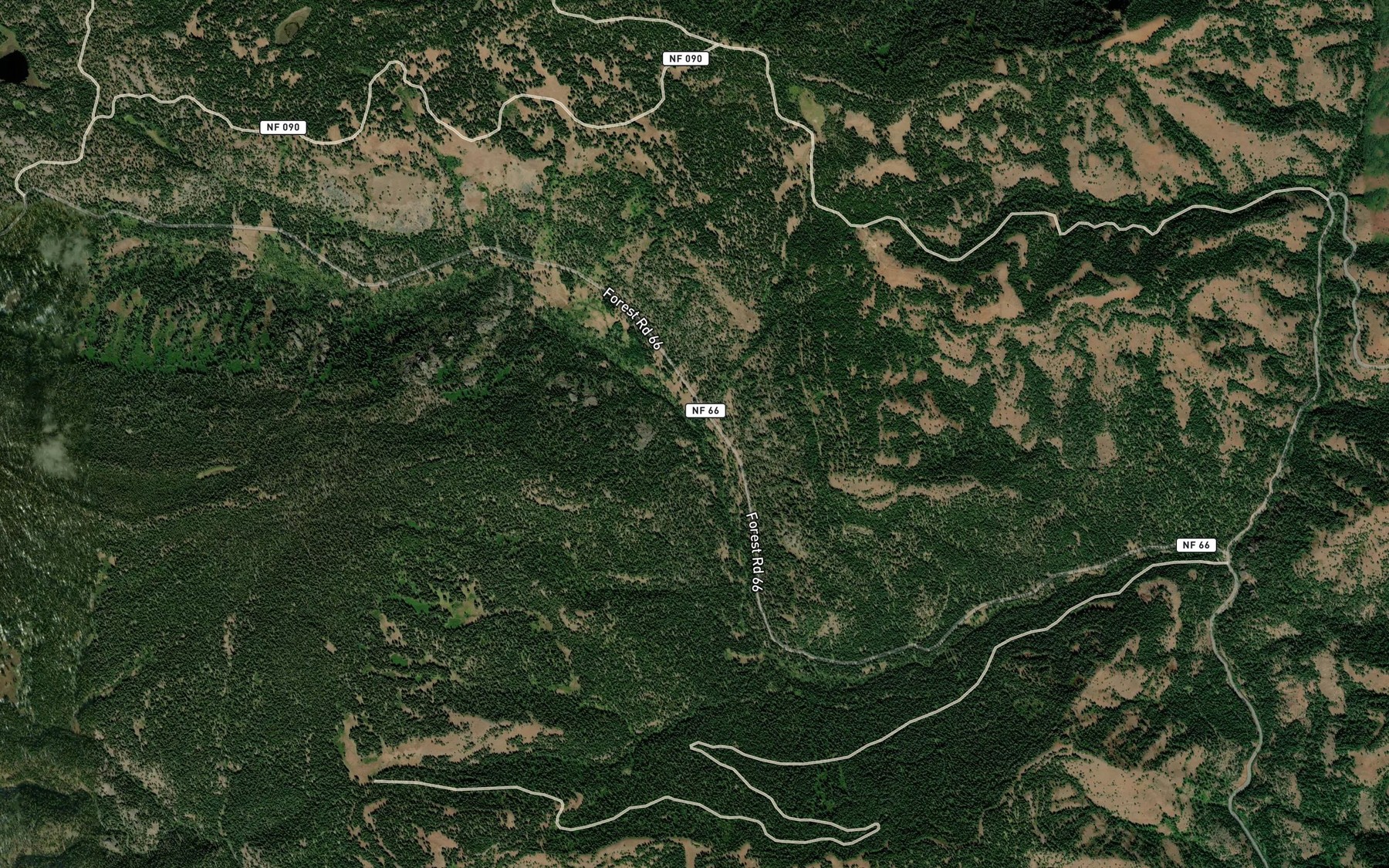 Satellite map of the Grave Creek