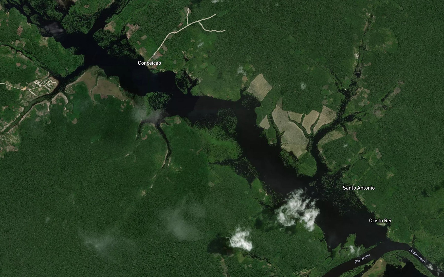Satellite map of the Lago Curua