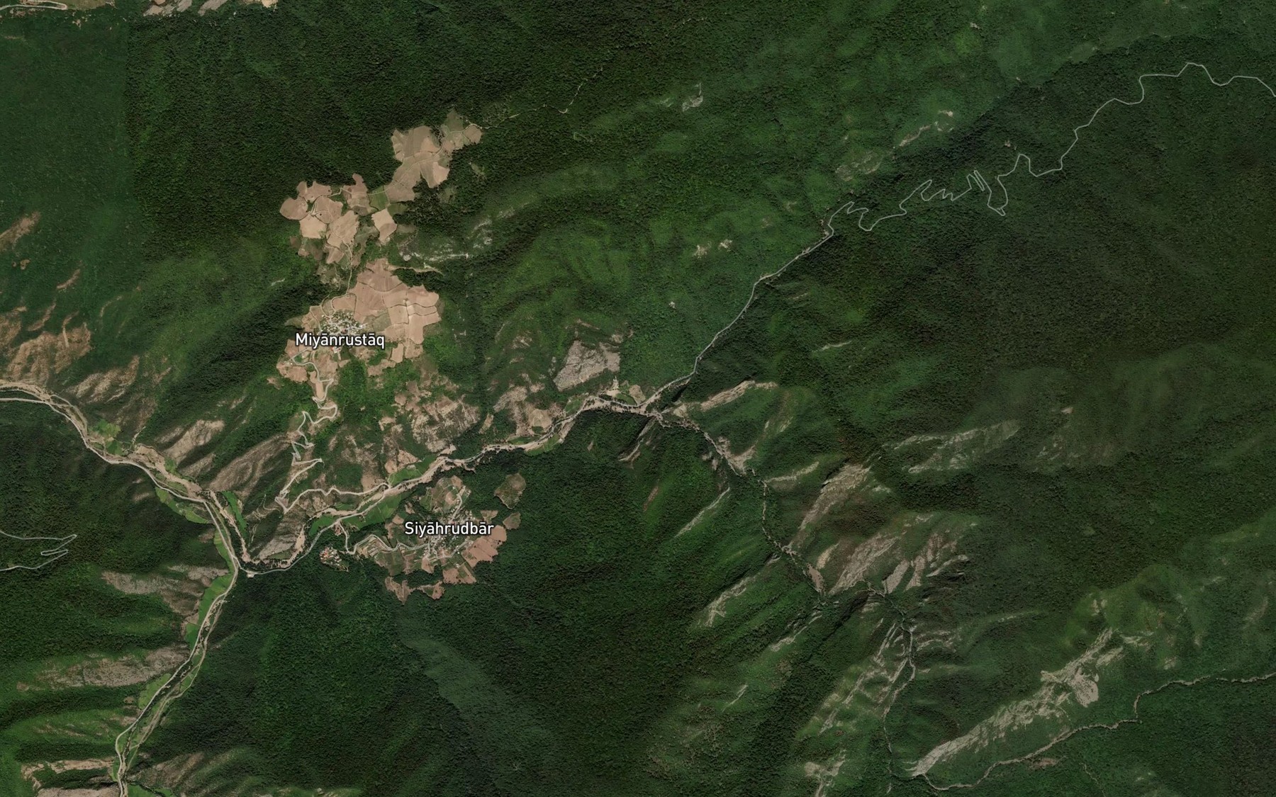Satellite map of the Rudkhaneh-ye Sarchal