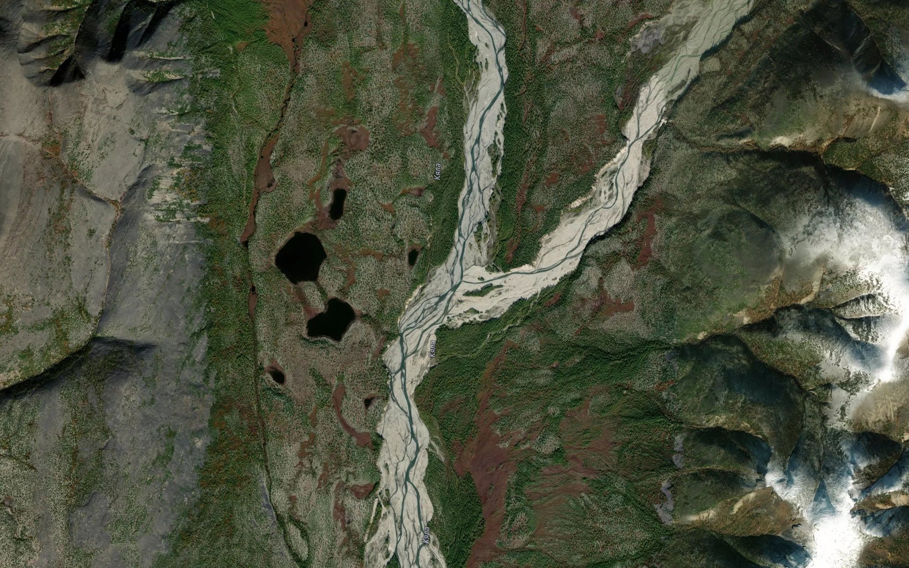 Satellite map of the Agat