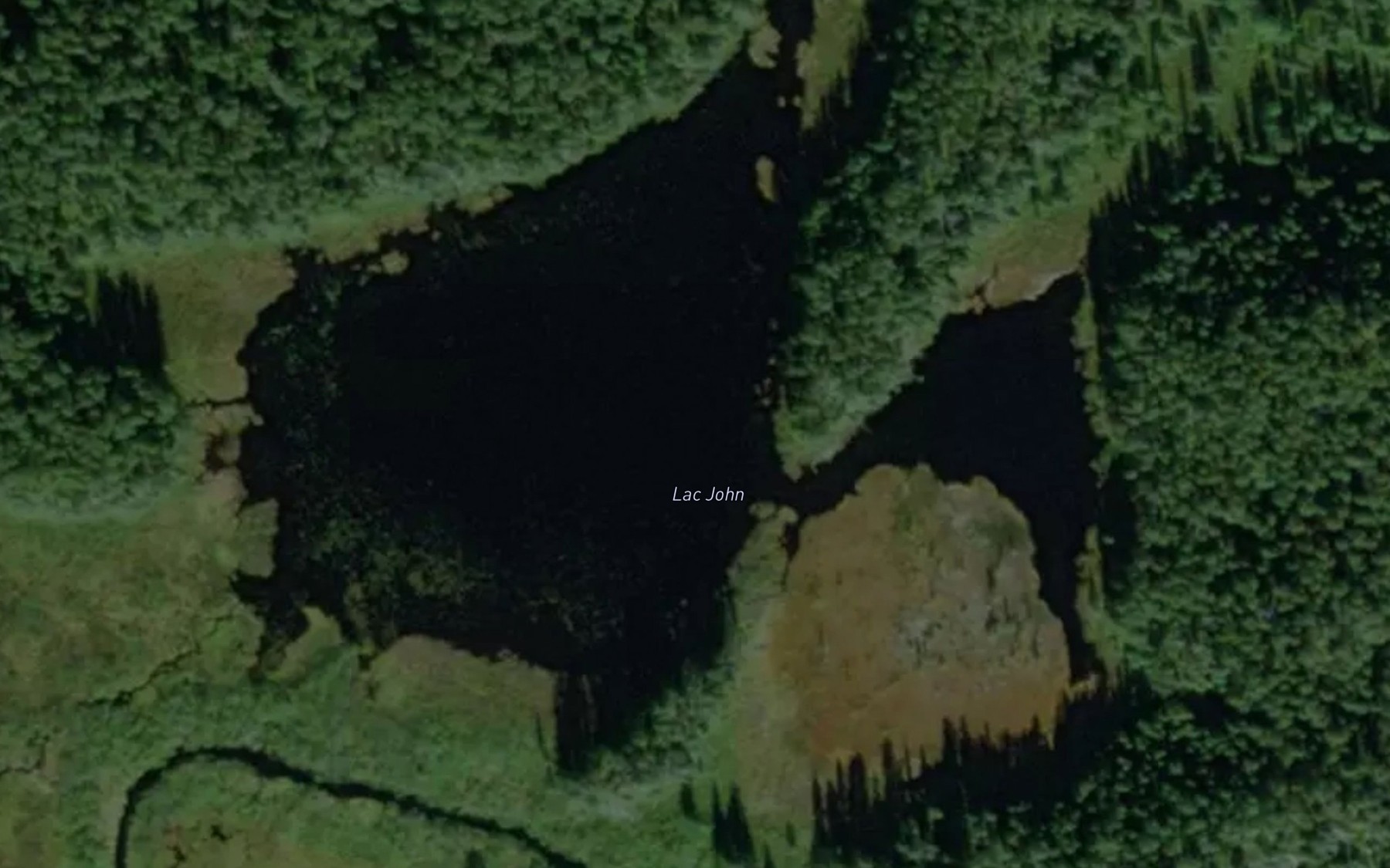 Satellite map of the Lac John