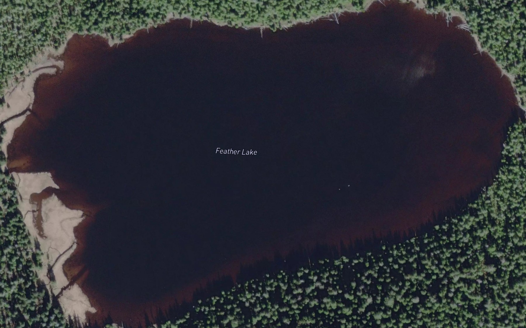 Satellite map of the Feather Lake