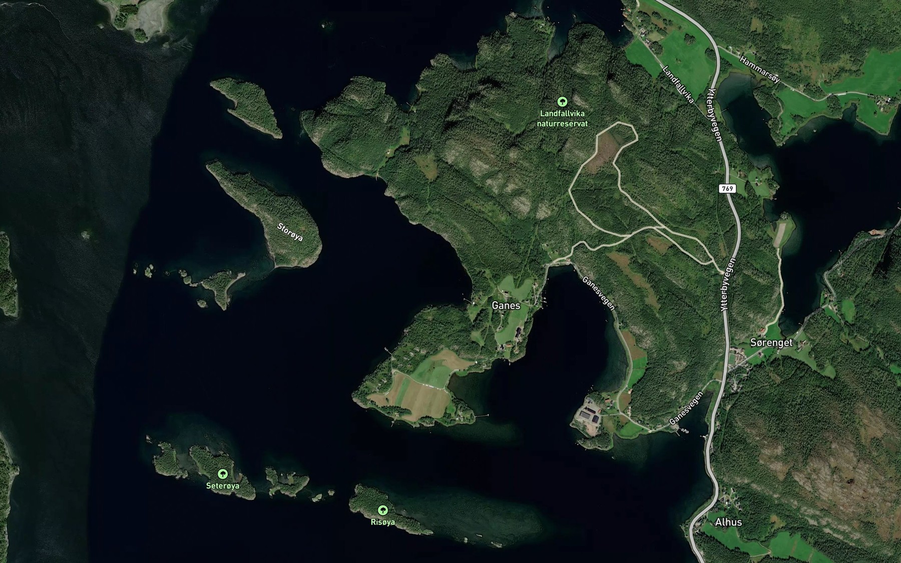 Satellite map of the Ganesvika